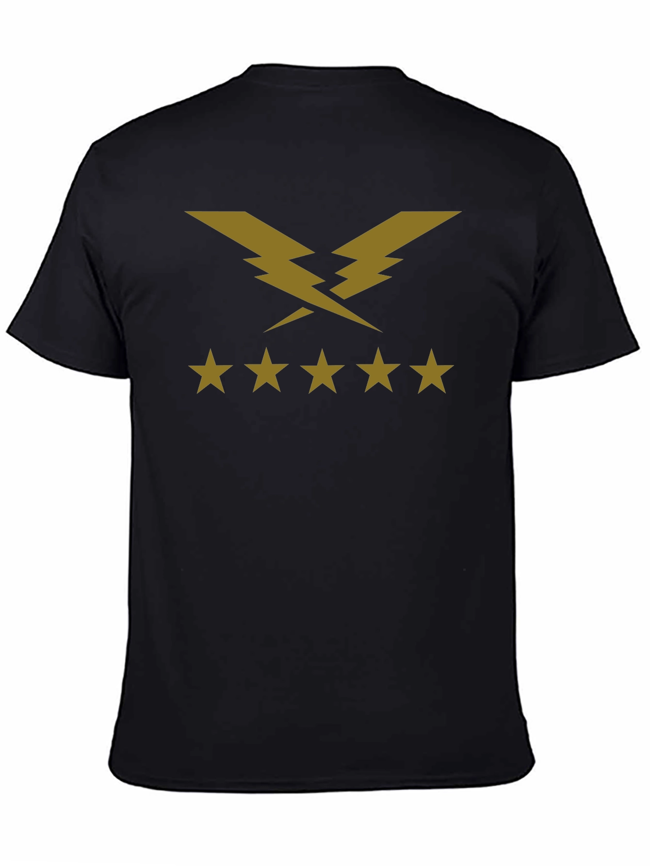 Lightning Bolt Five Star T-Shirt - Black