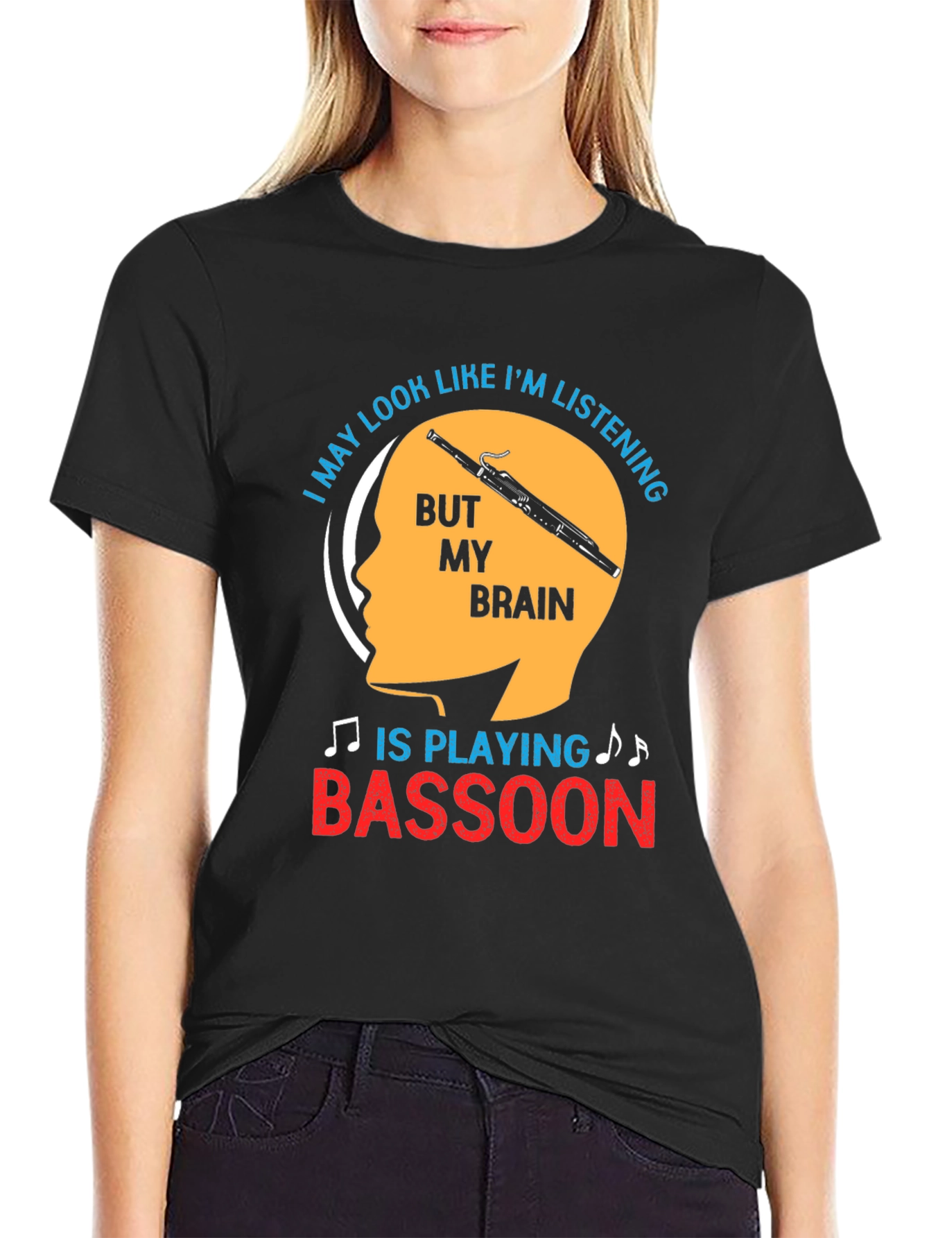 Bassoon Brain Funny T-Shirt Musician Gift