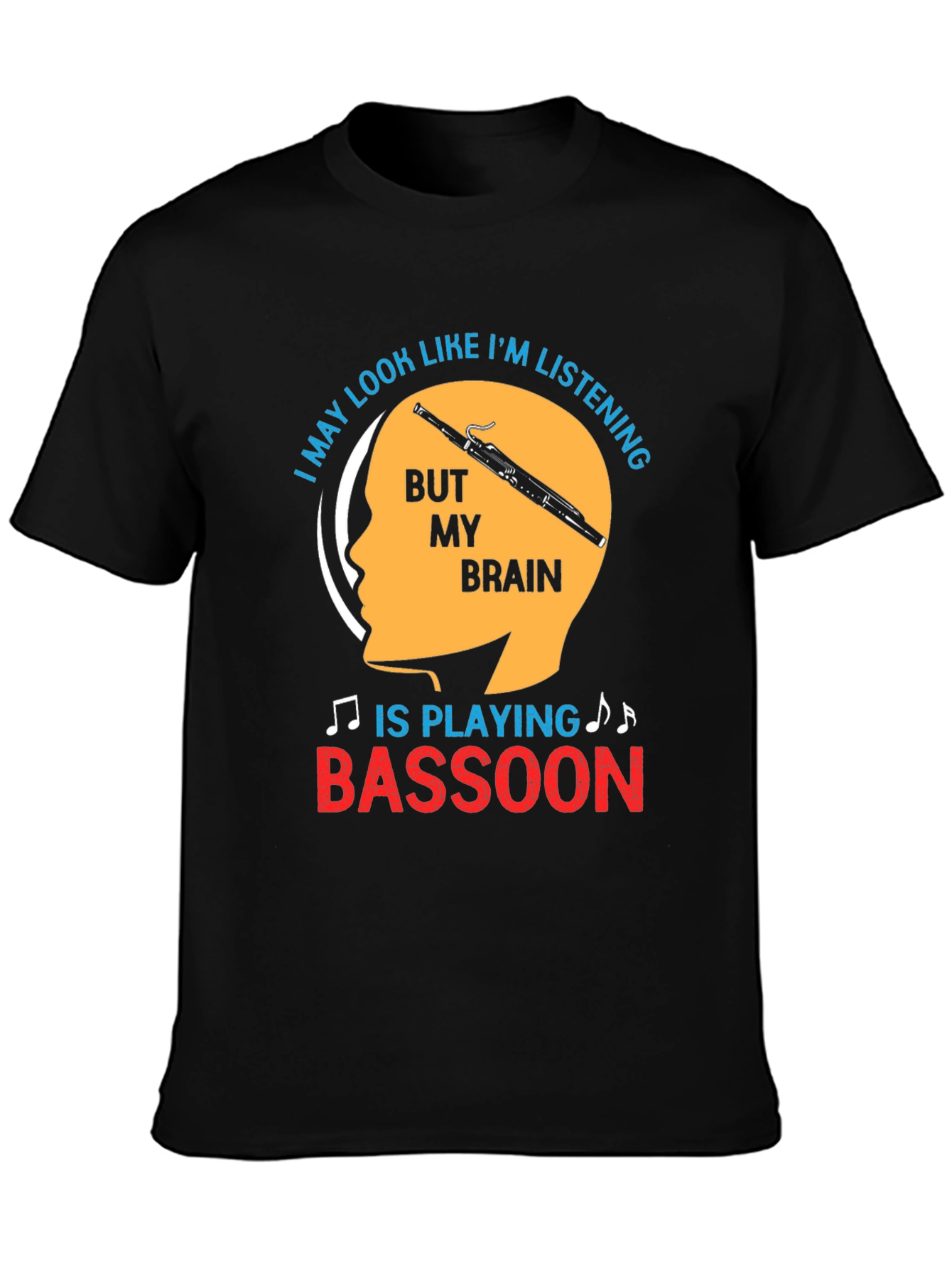 Bassoon Brain Funny T-Shirt Musician Gift