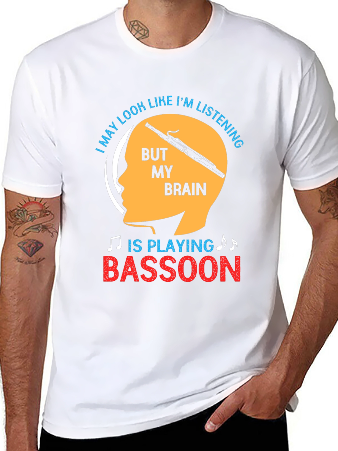 Bassoon Brain Funny T-Shirt Musician Gift