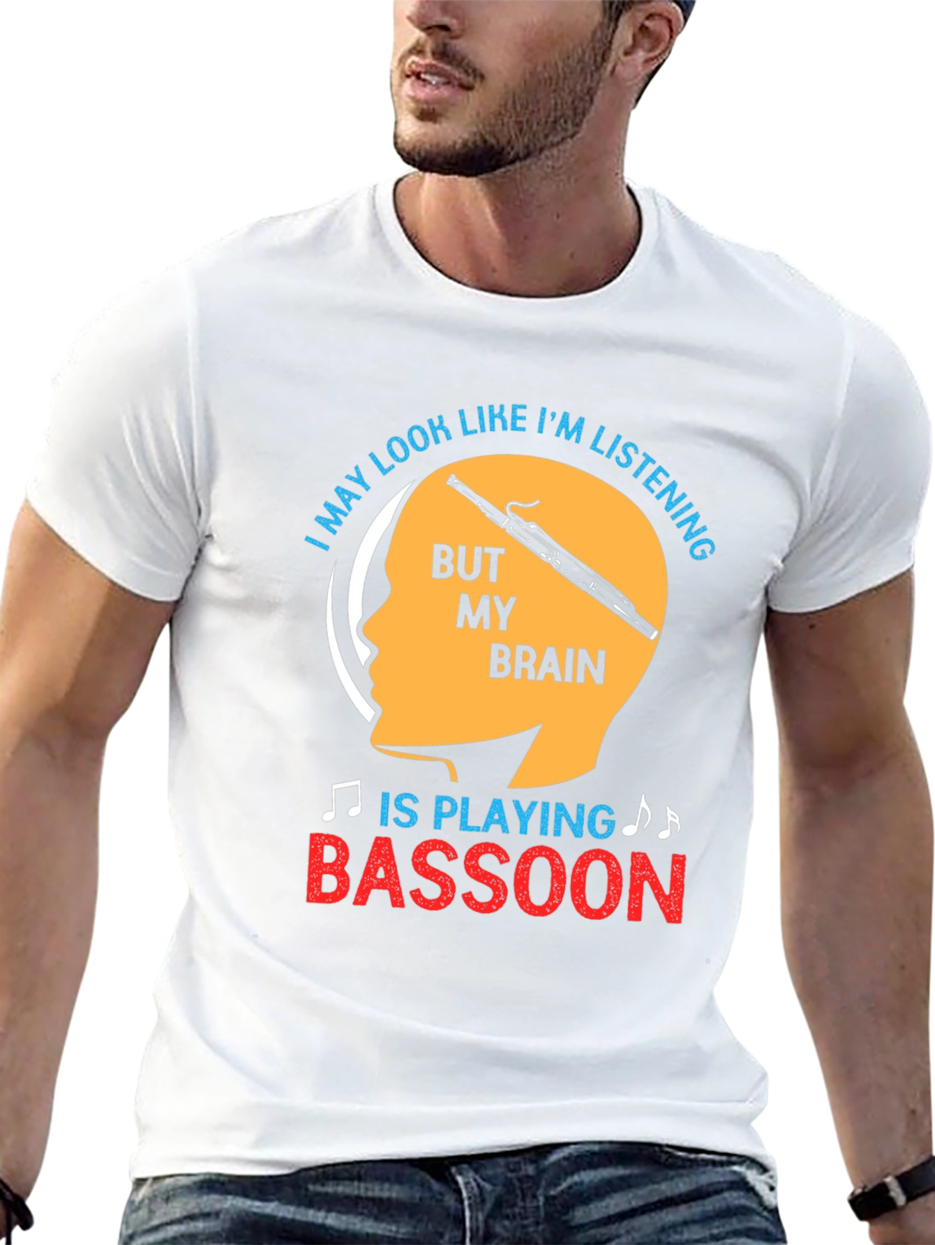 Bassoon Brain Funny T-Shirt Musician Gift