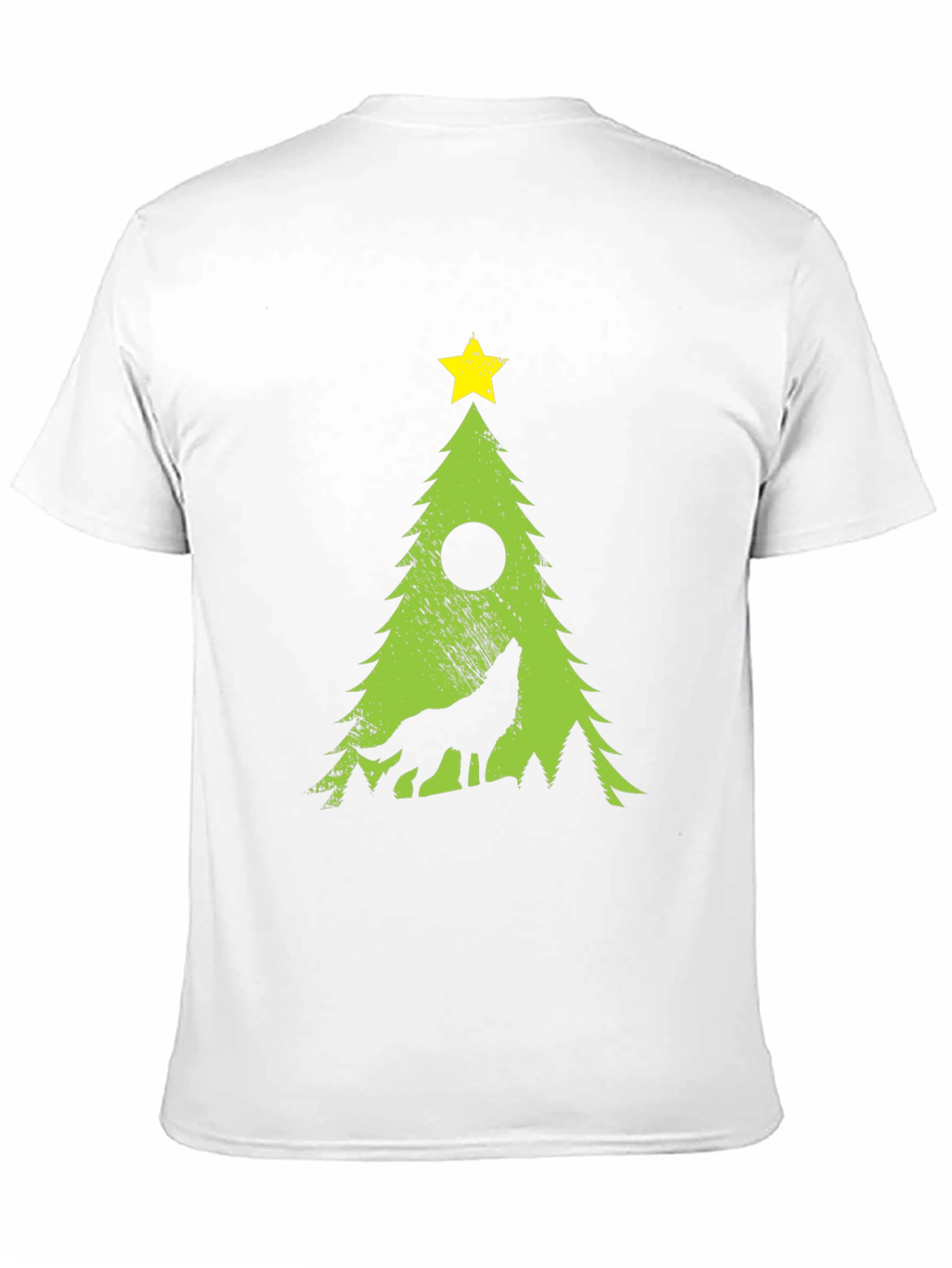 Wolf Christmas Tree Graphic Tee