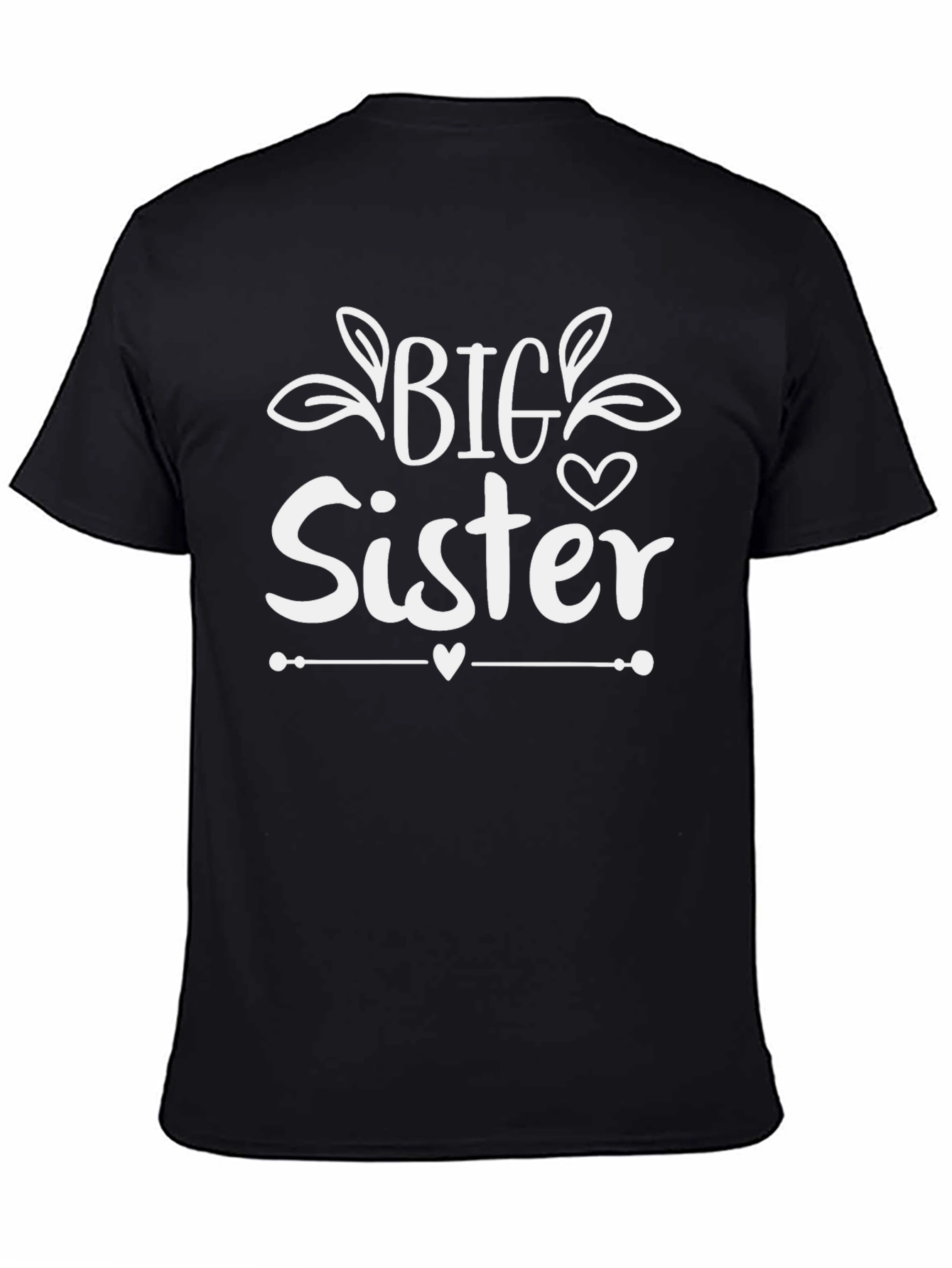 Big Sister Black Graphic T-Shirt