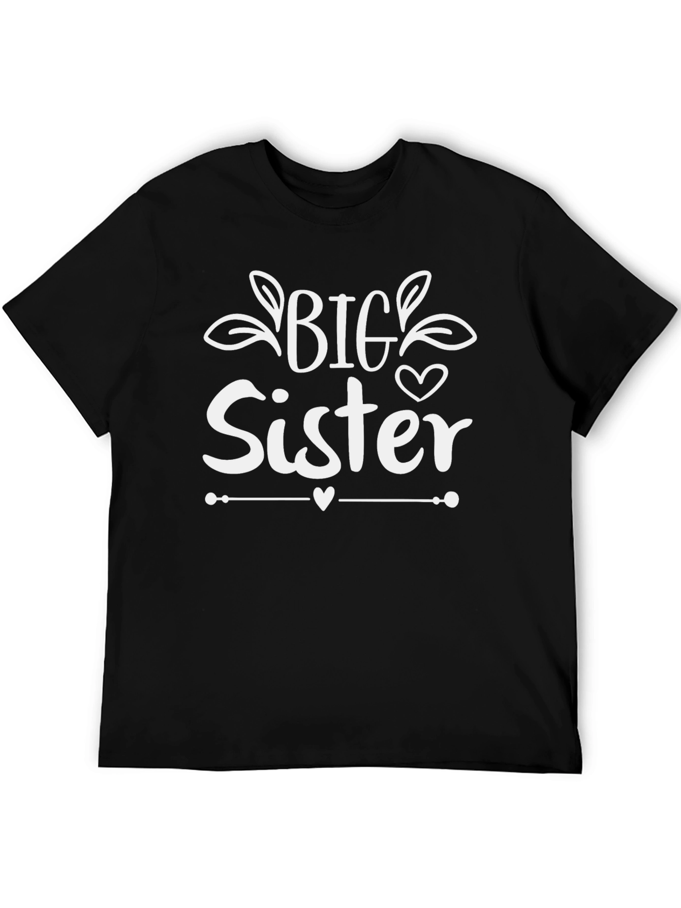 Big Sister Black Graphic T-Shirt