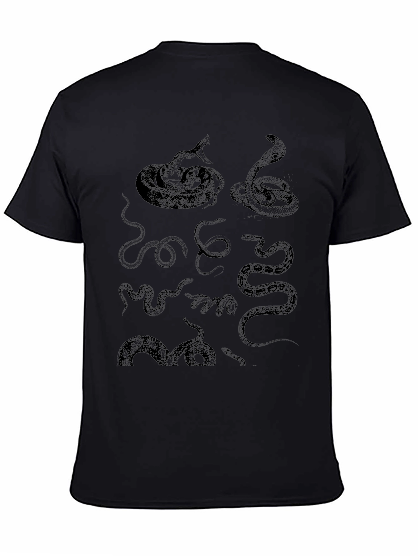 Snakes Graphic T-Shirt - Black