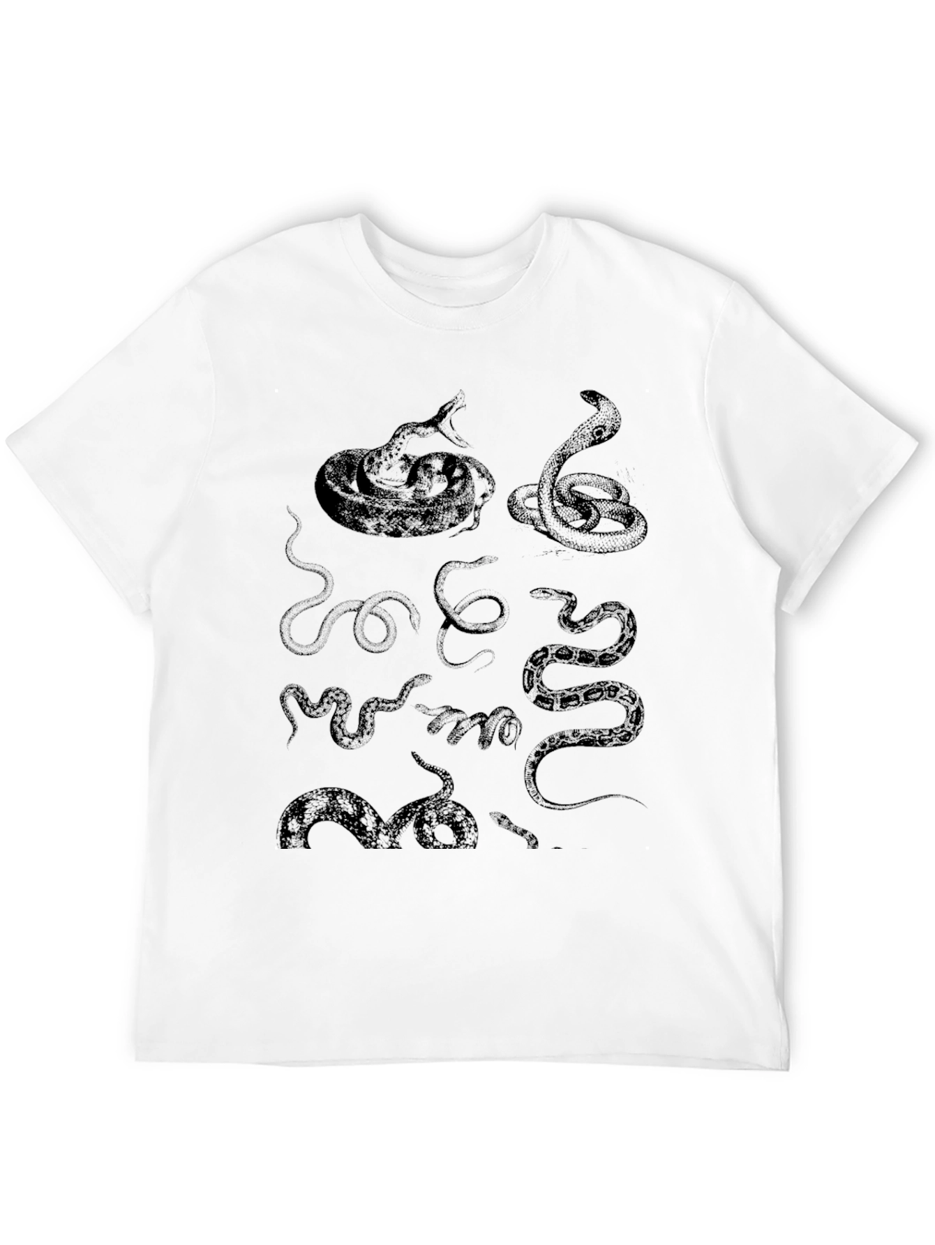 Snakes Graphic T-Shirt - Black