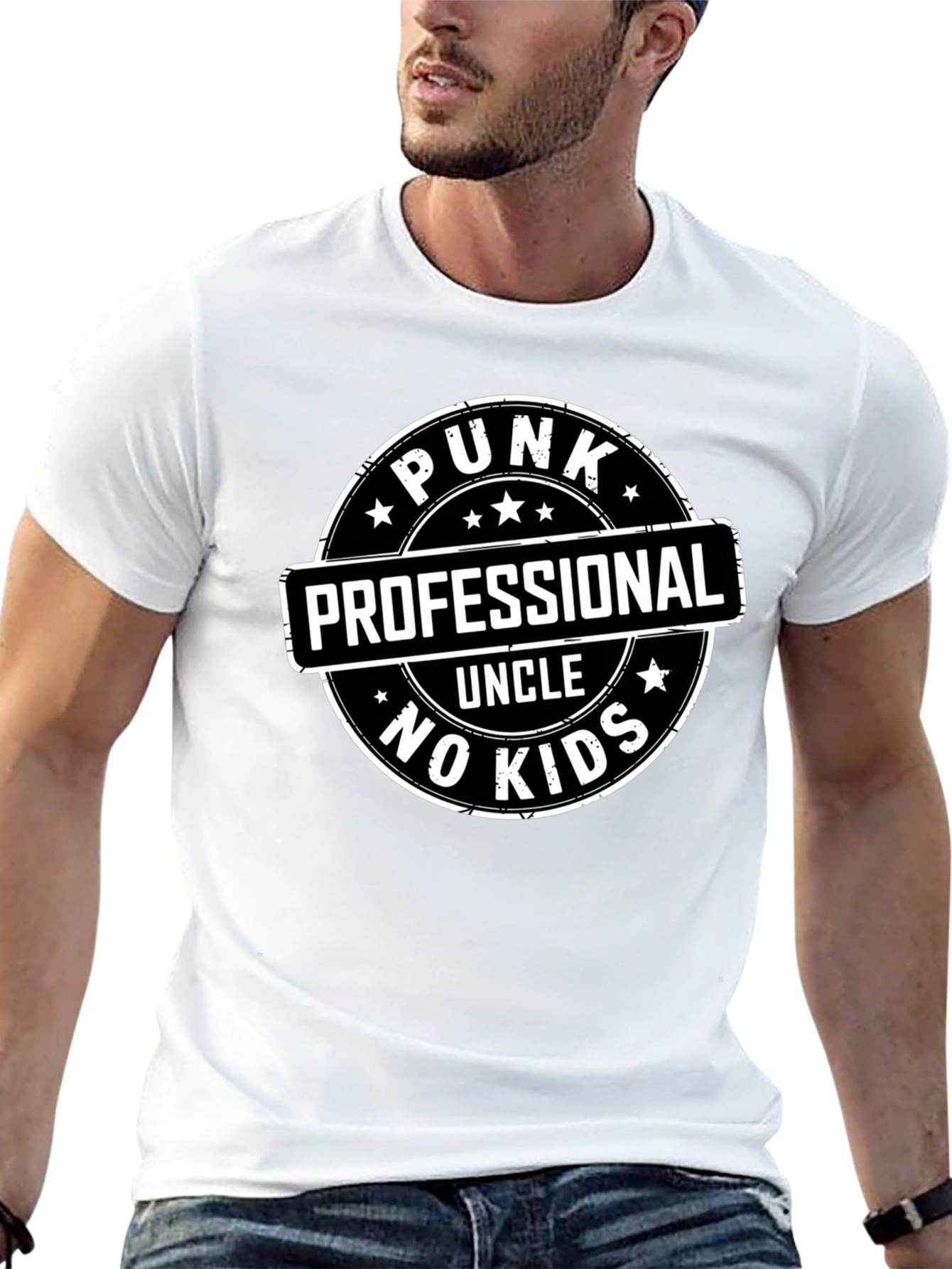 Punk Professional Uncle No Kids Graphic Tee