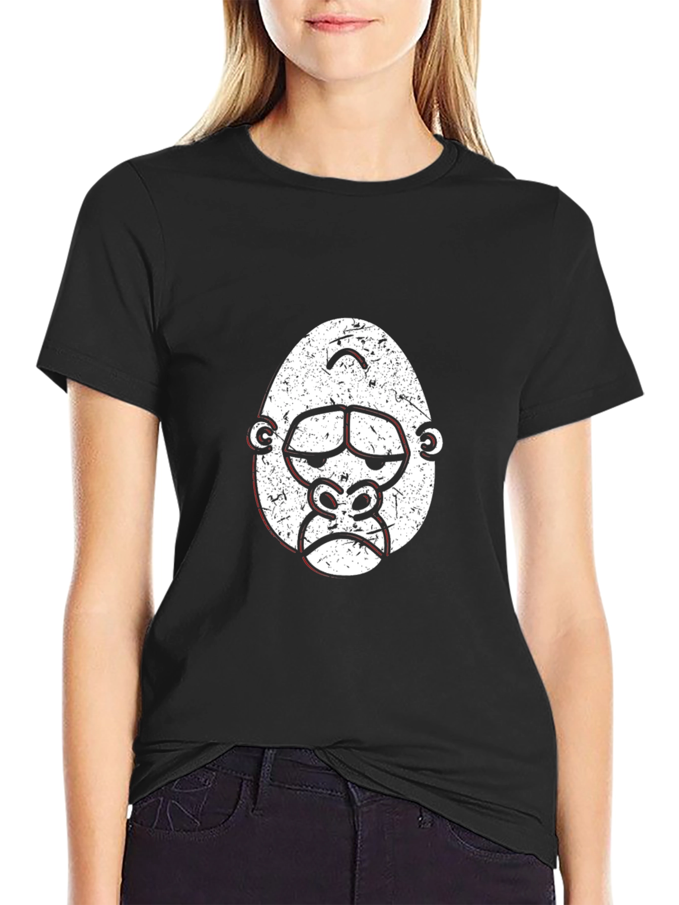 Grumpy Gorilla Graphic Tee - Cool Black T-Shirt