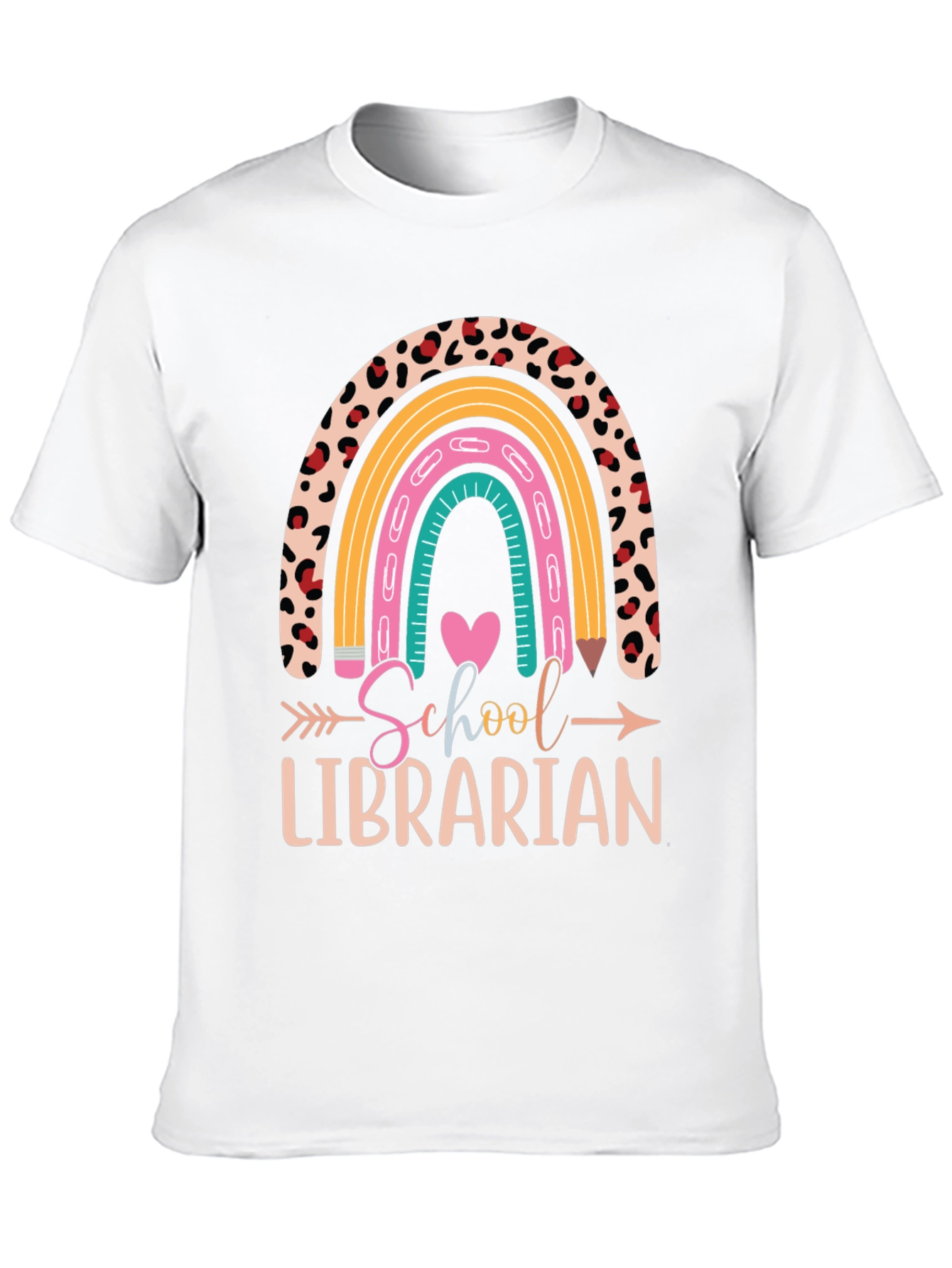 School Librarian Rainbow T-Shirt
