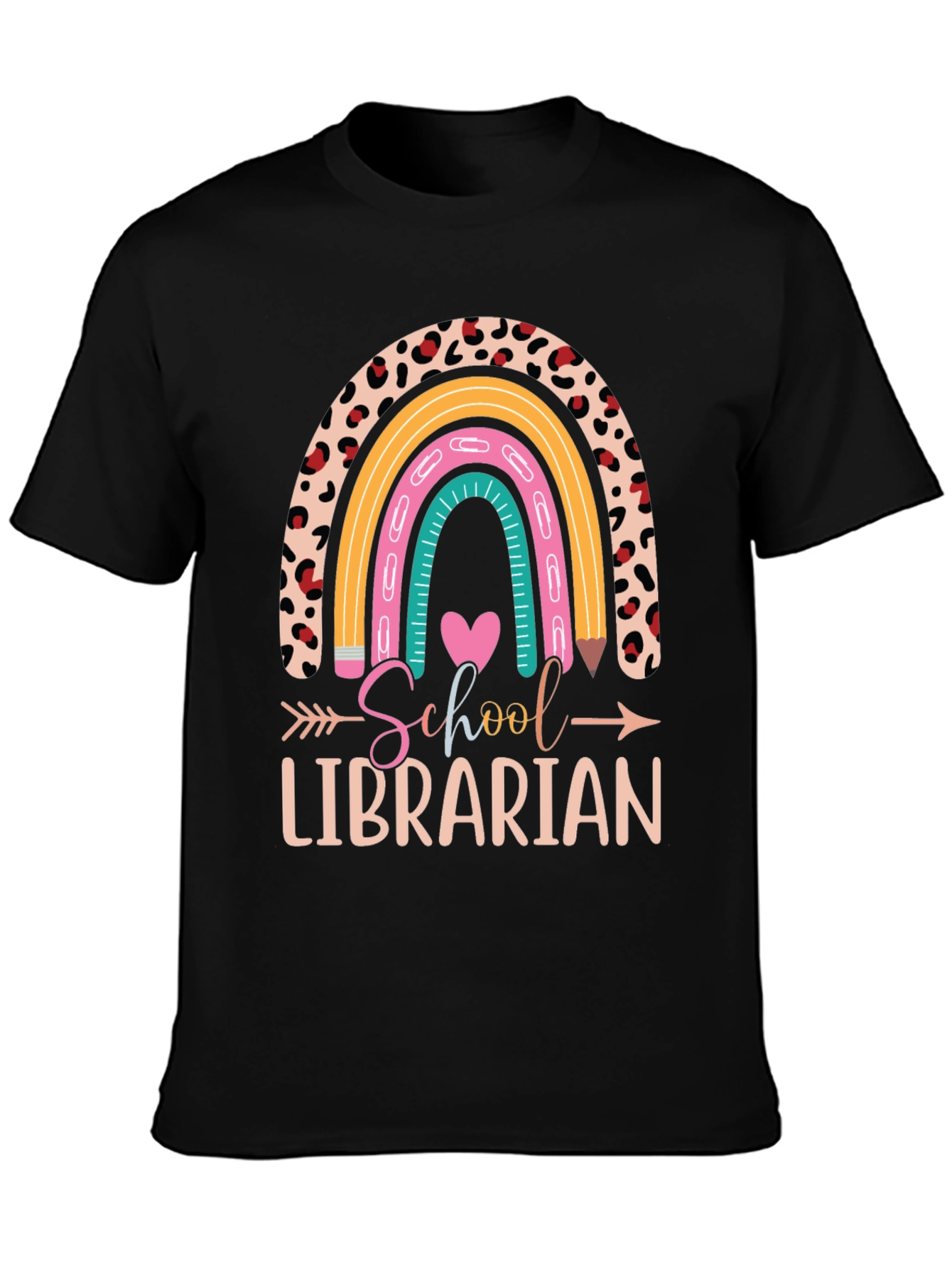 School Librarian Rainbow T-Shirt