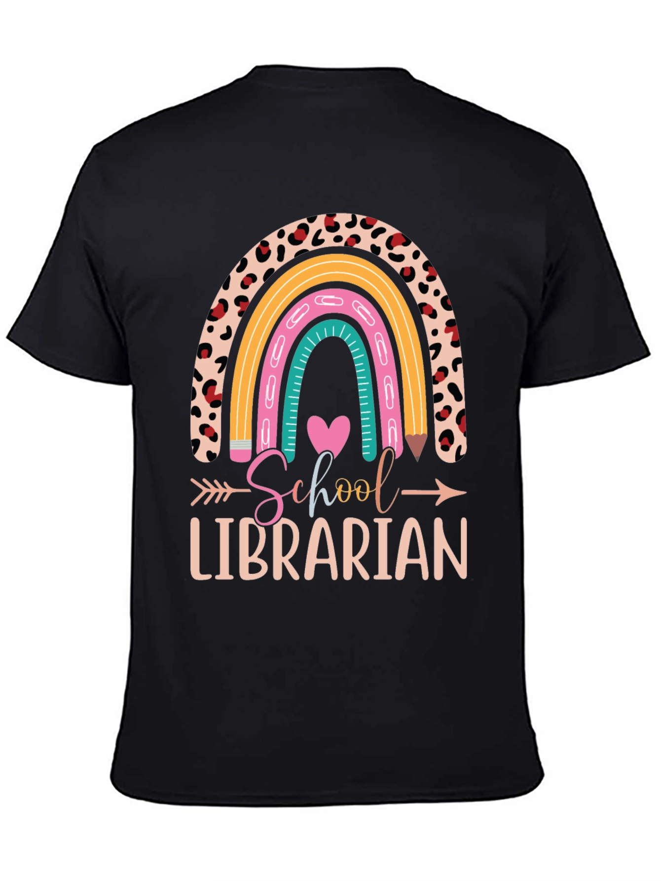 School Librarian Rainbow T-Shirt