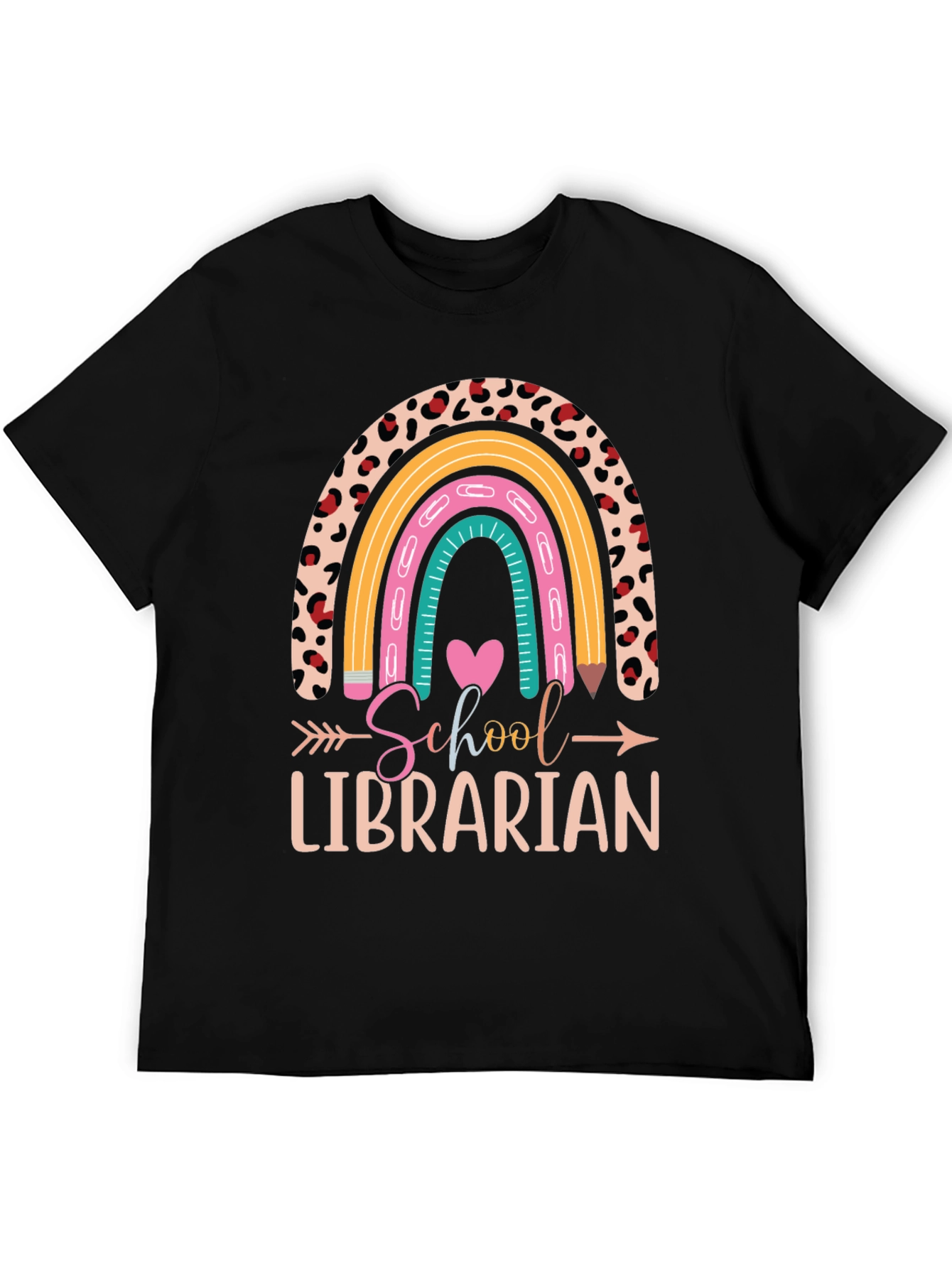 School Librarian Rainbow T-Shirt