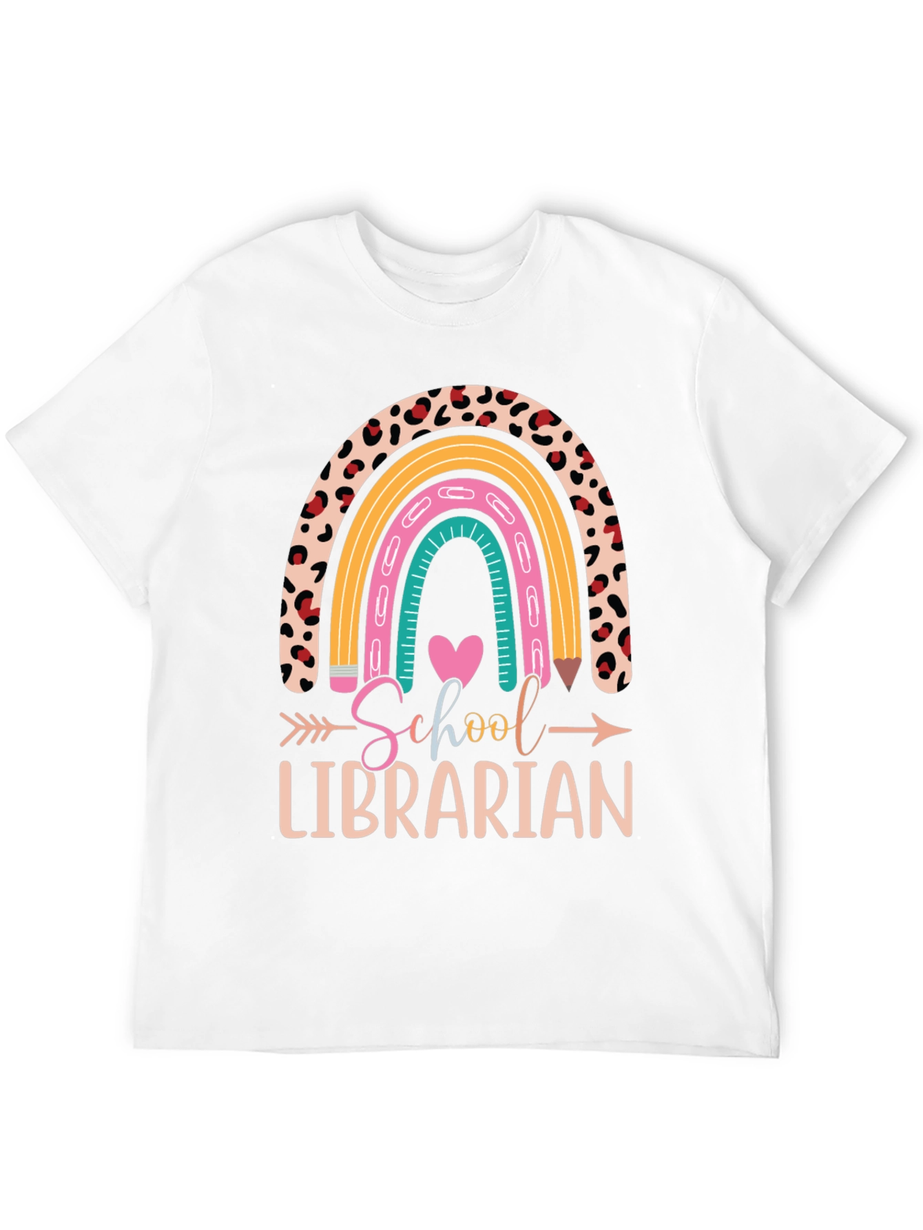 School Librarian Rainbow T-Shirt