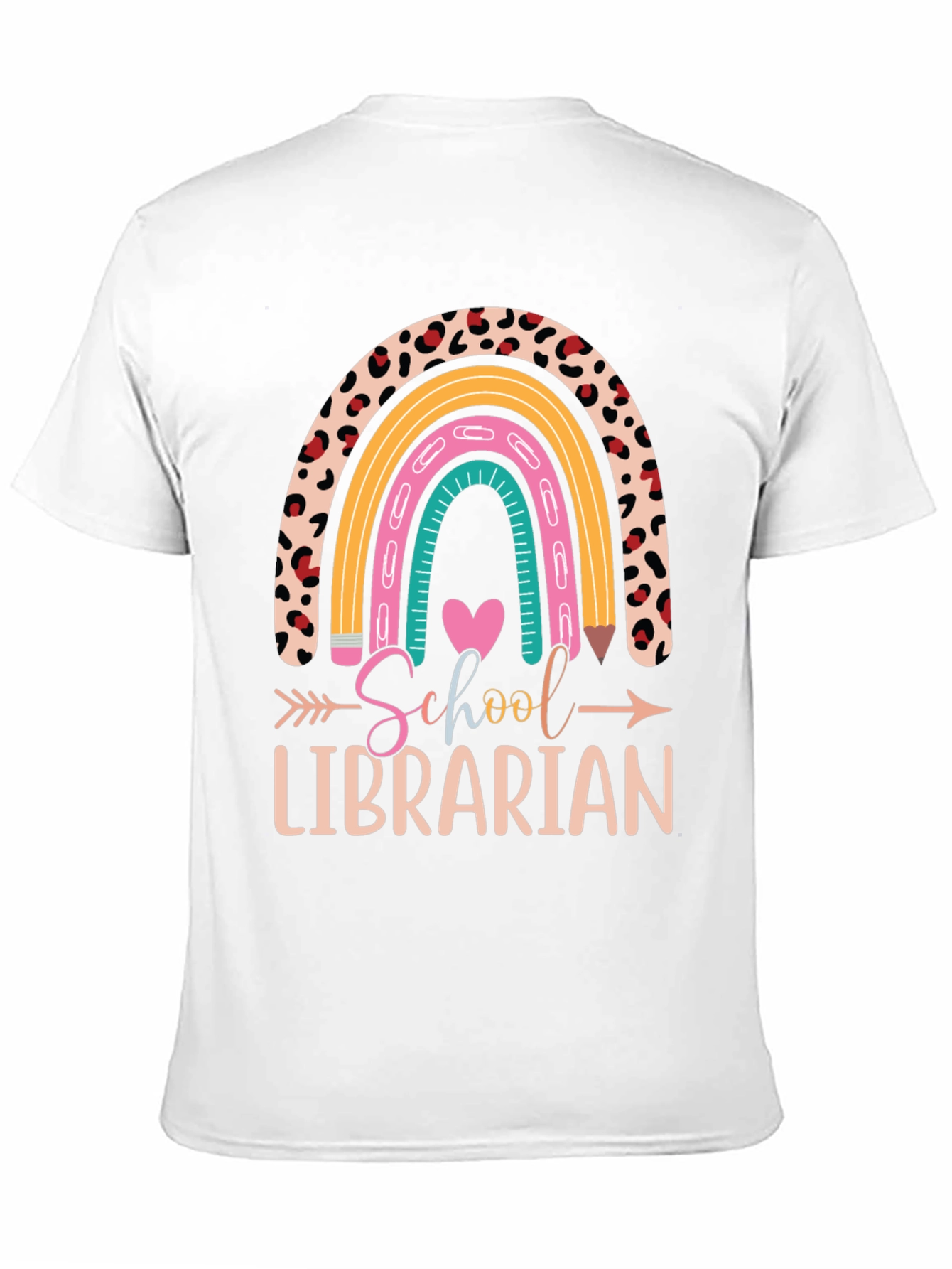 School Librarian Rainbow T-Shirt