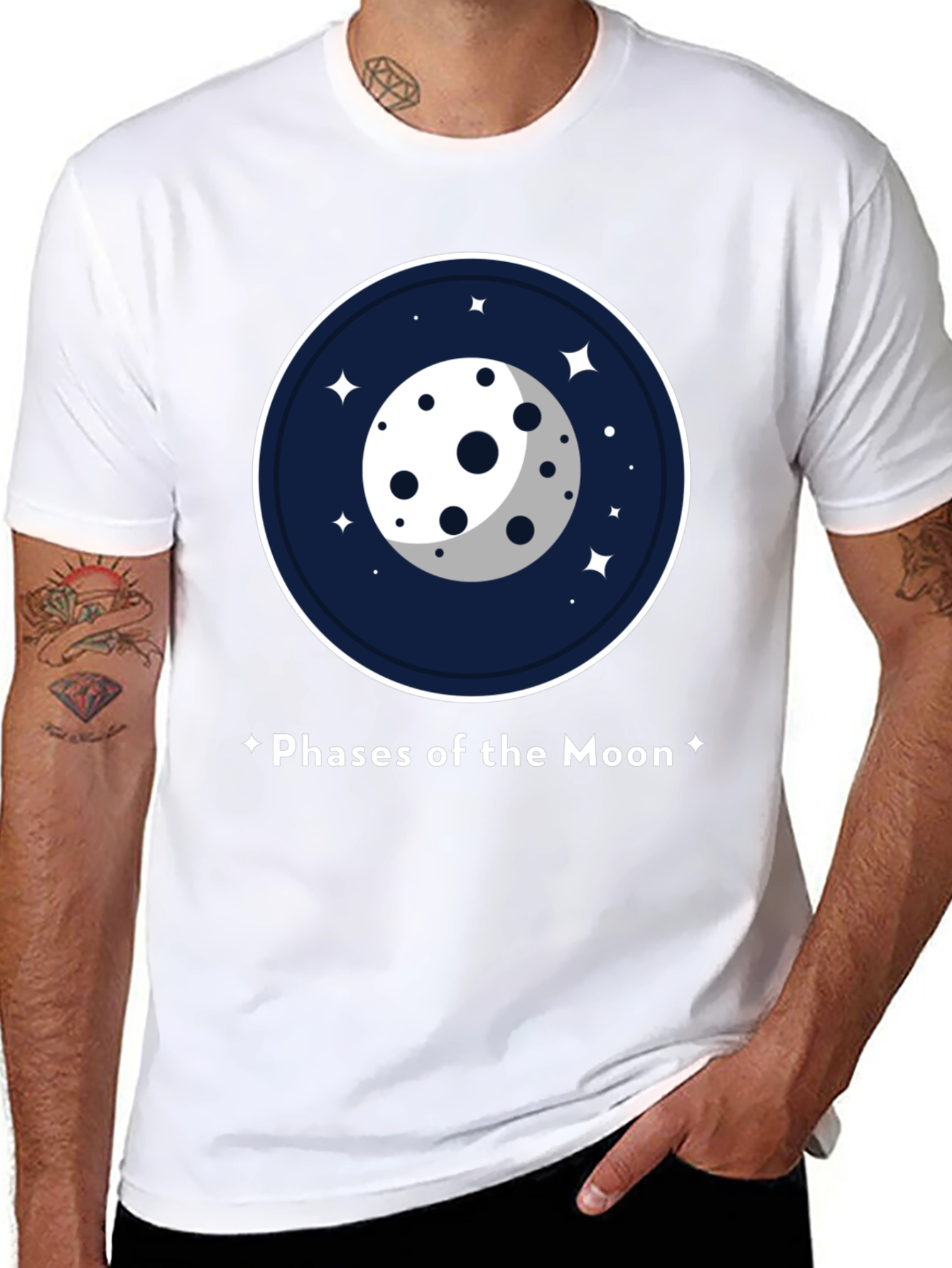 Phases of the Moon Graphic T-Shirt