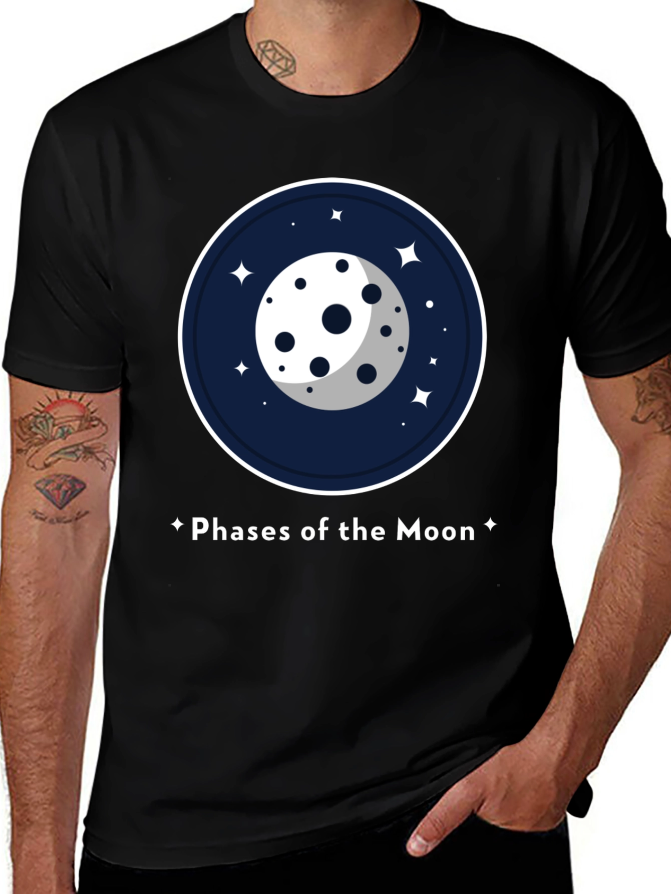 Phases of the Moon Graphic T-Shirt