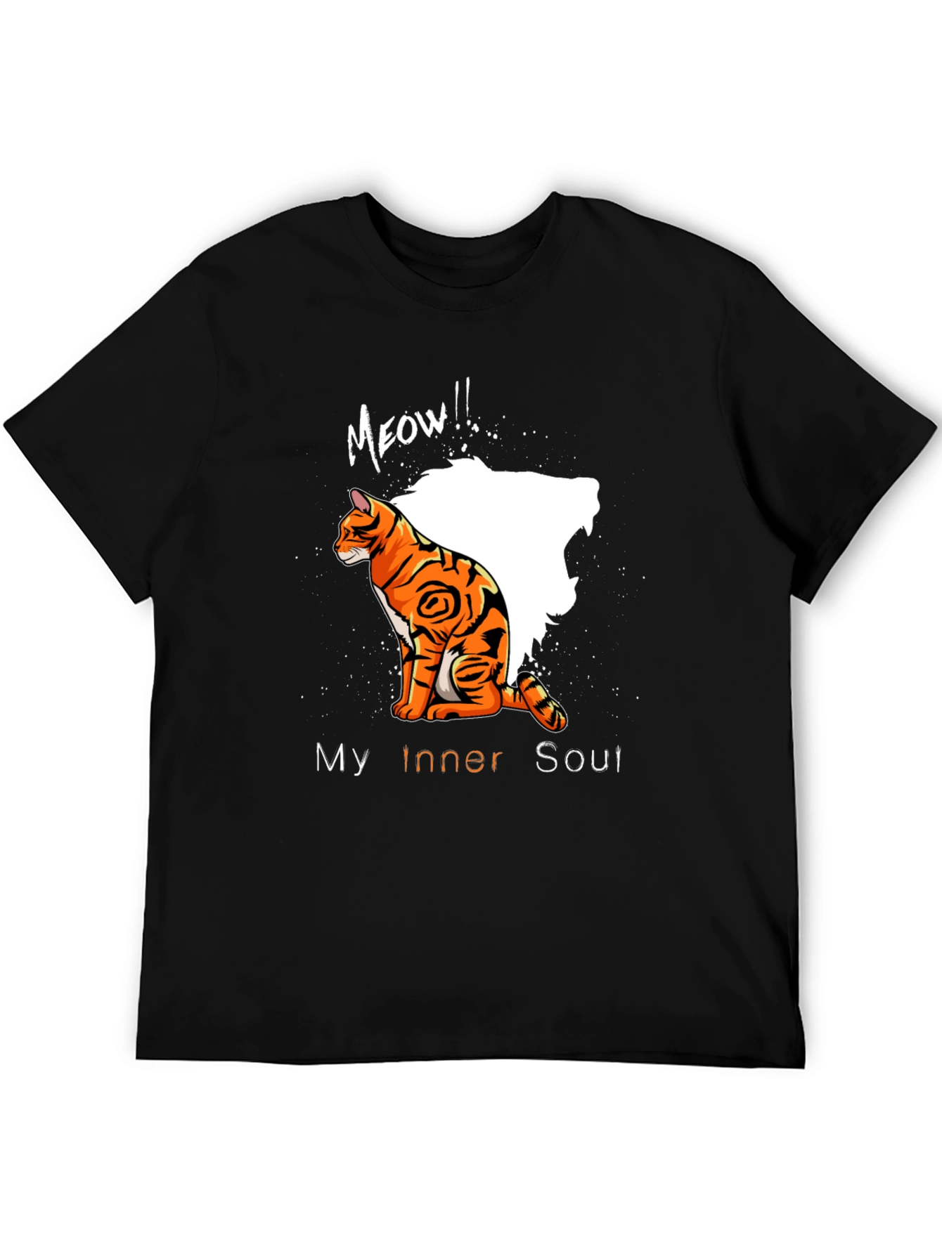Mens My Inner Soul Cat Graphic Tee - Black
