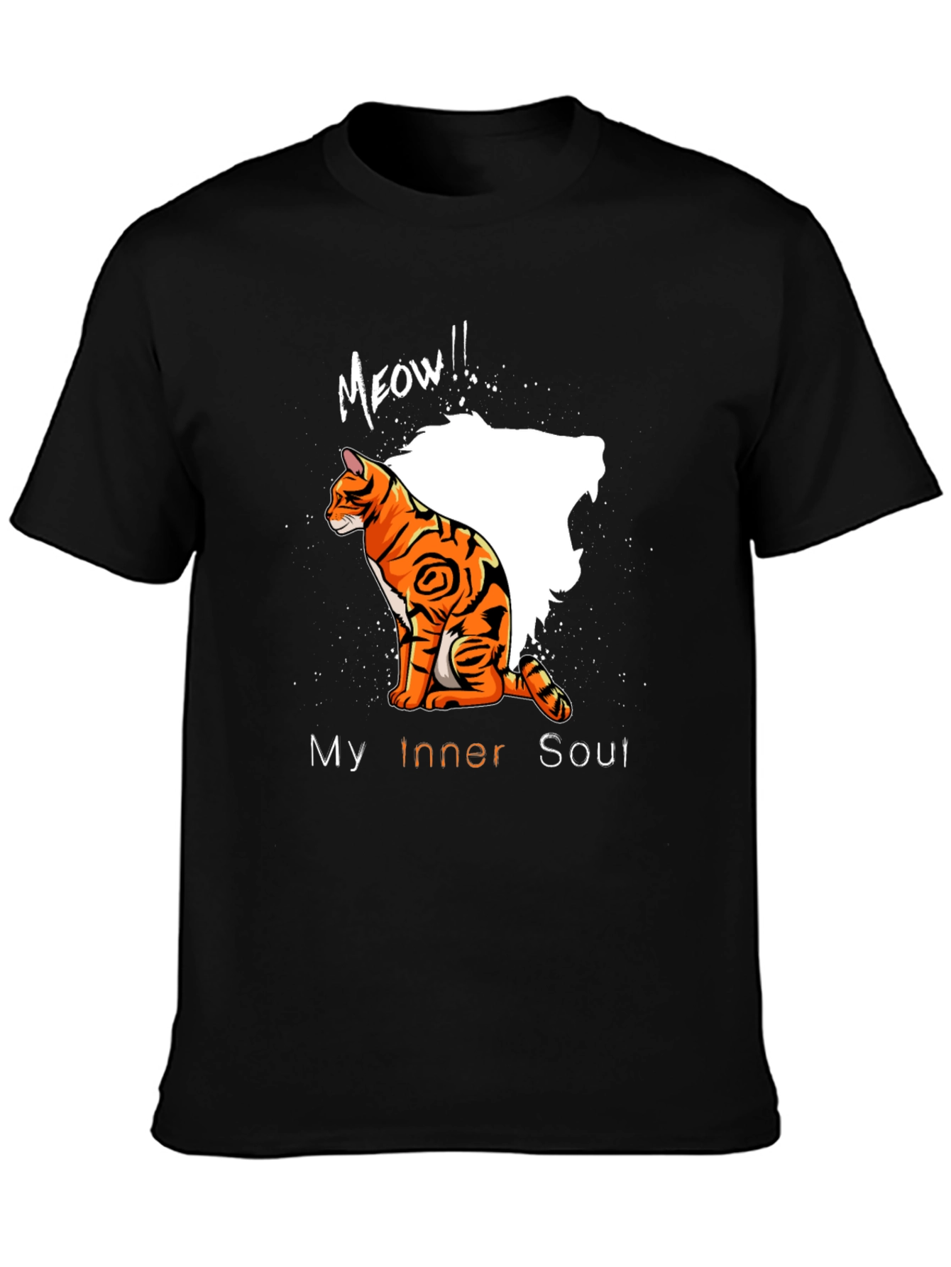 Mens My Inner Soul Cat Graphic Tee - Black