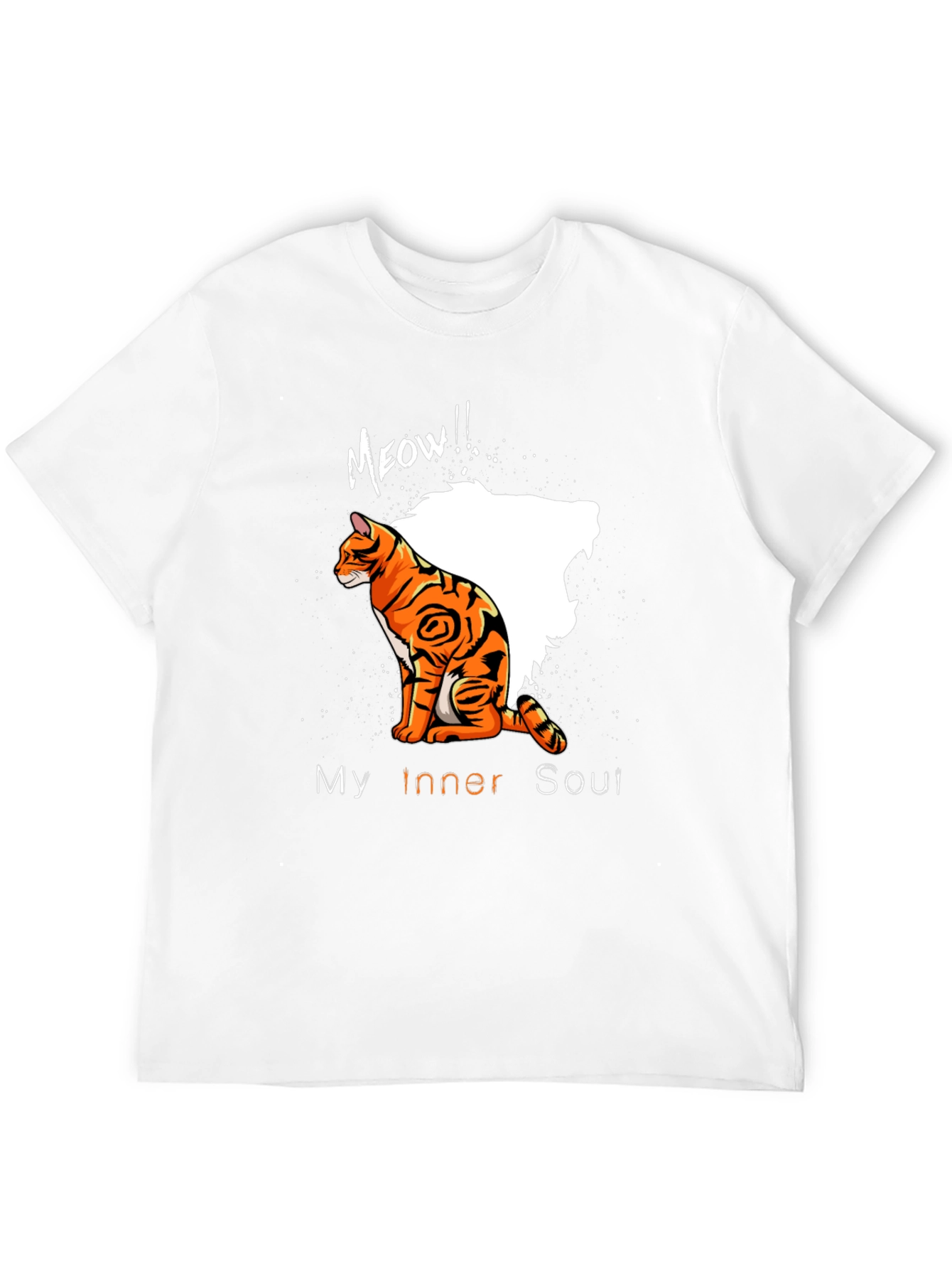 Mens My Inner Soul Cat Graphic Tee - Black