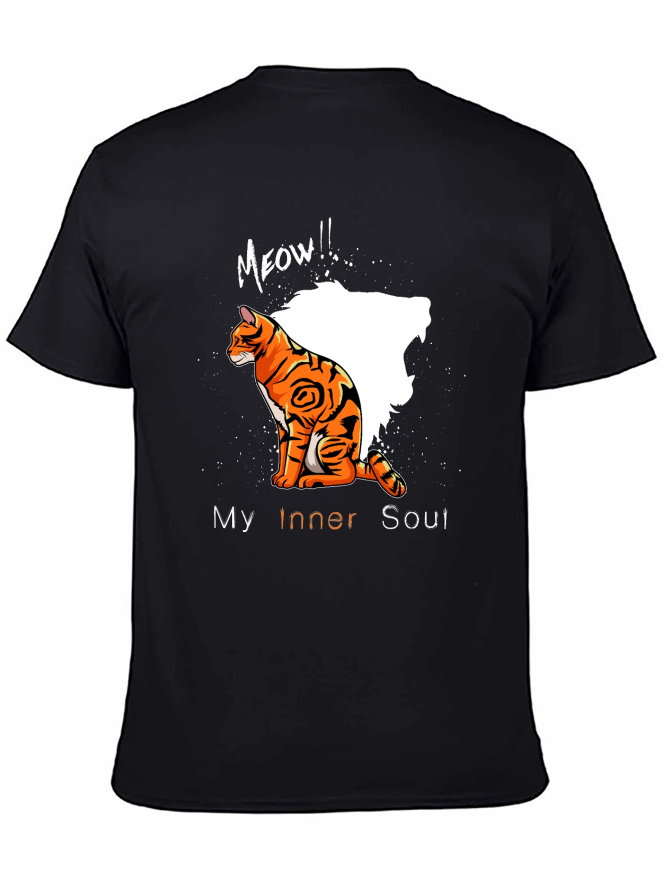 Mens My Inner Soul Cat Graphic Tee - Black