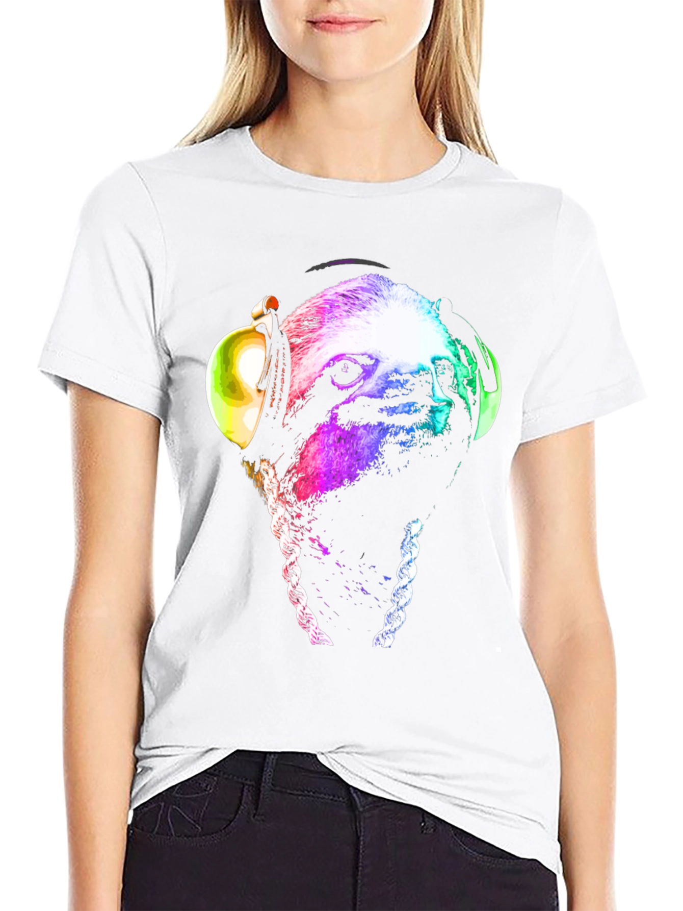 Sloth DJ T-Shirt - Cool Graphic Tee