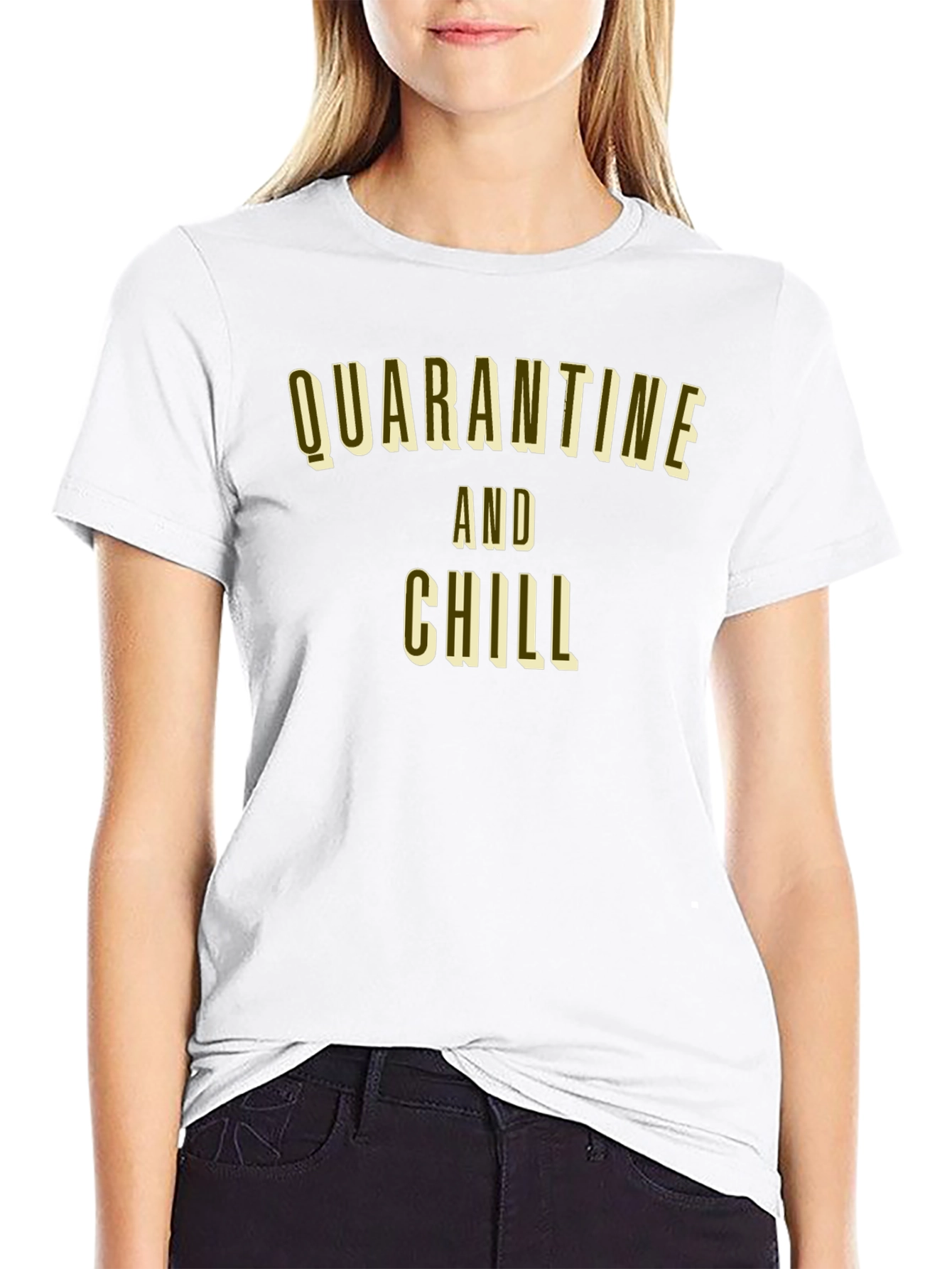 Quarantine and Chill Black Graphic Tee