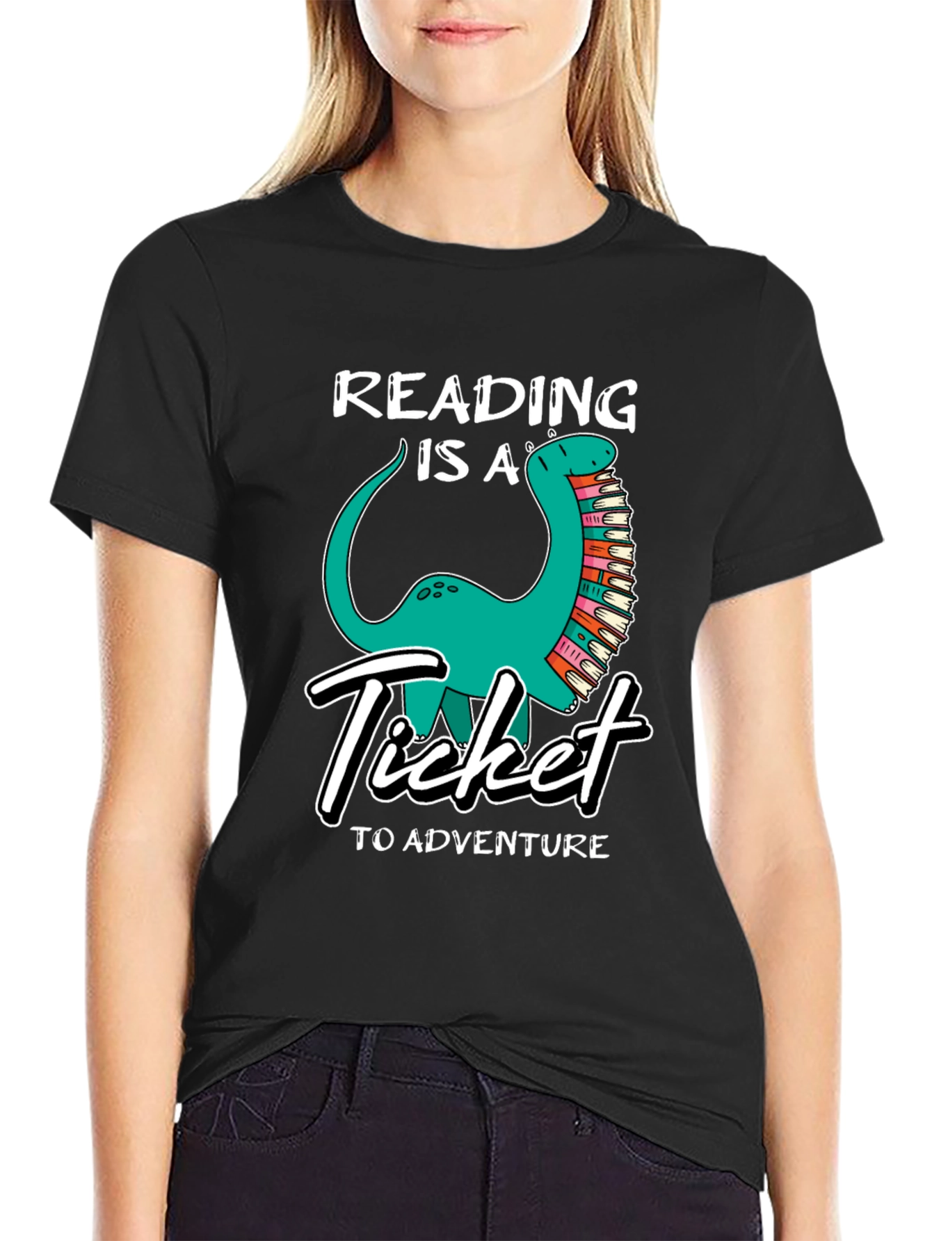 Reading Dinosaur Graphic Tee