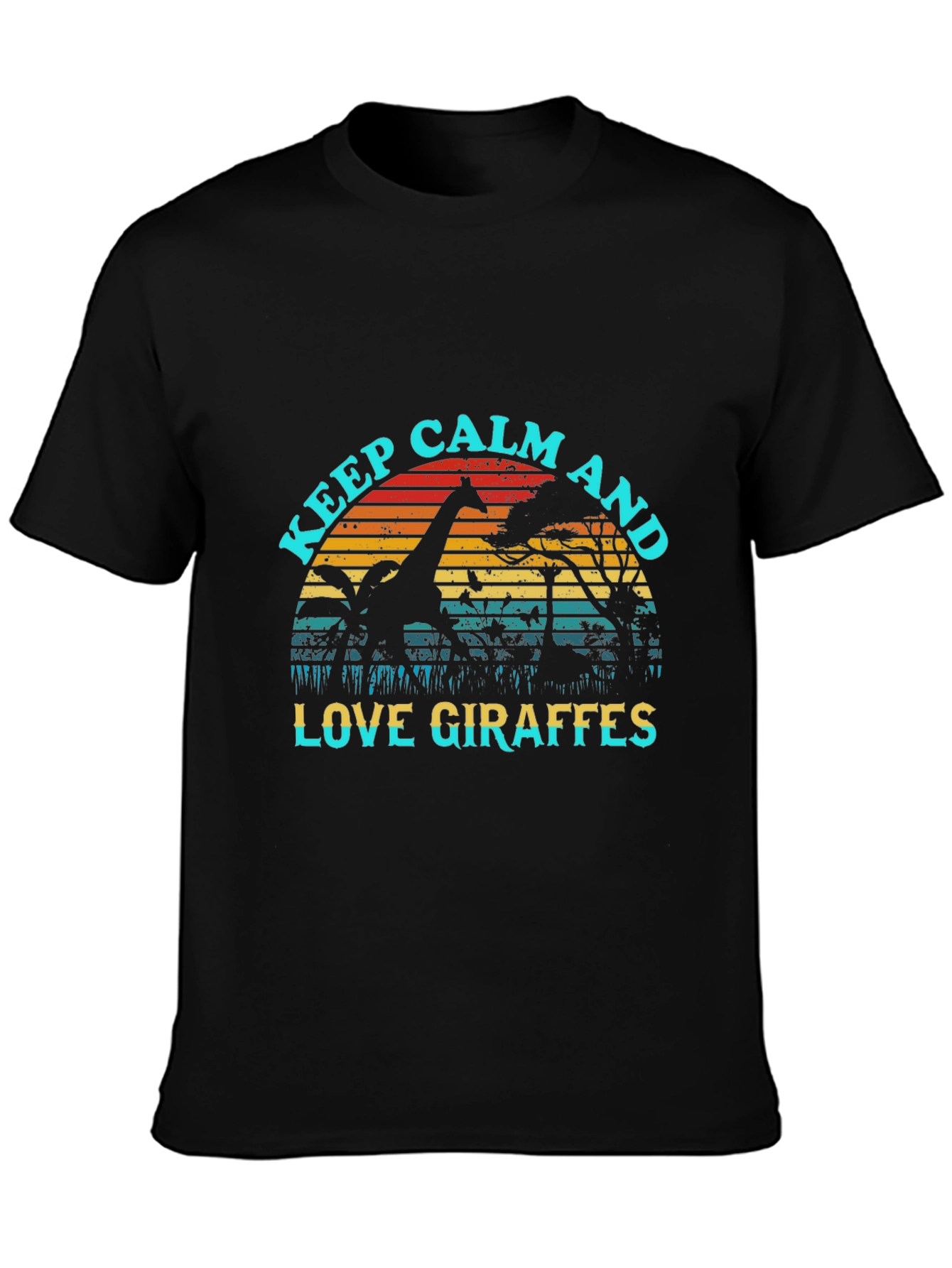 Keep Calm Love Giraffes Graphic Tee