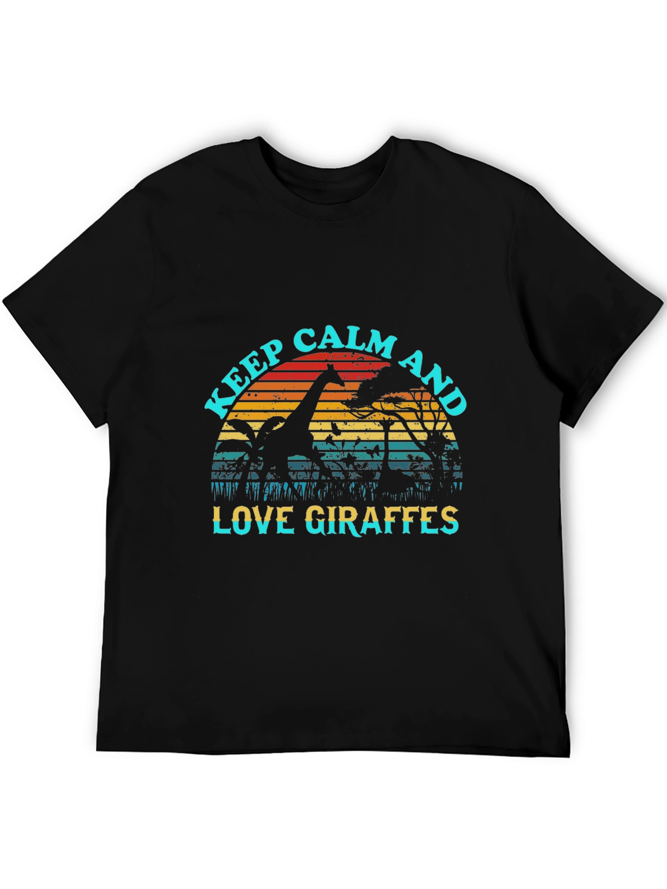 Keep Calm Love Giraffes Graphic Tee