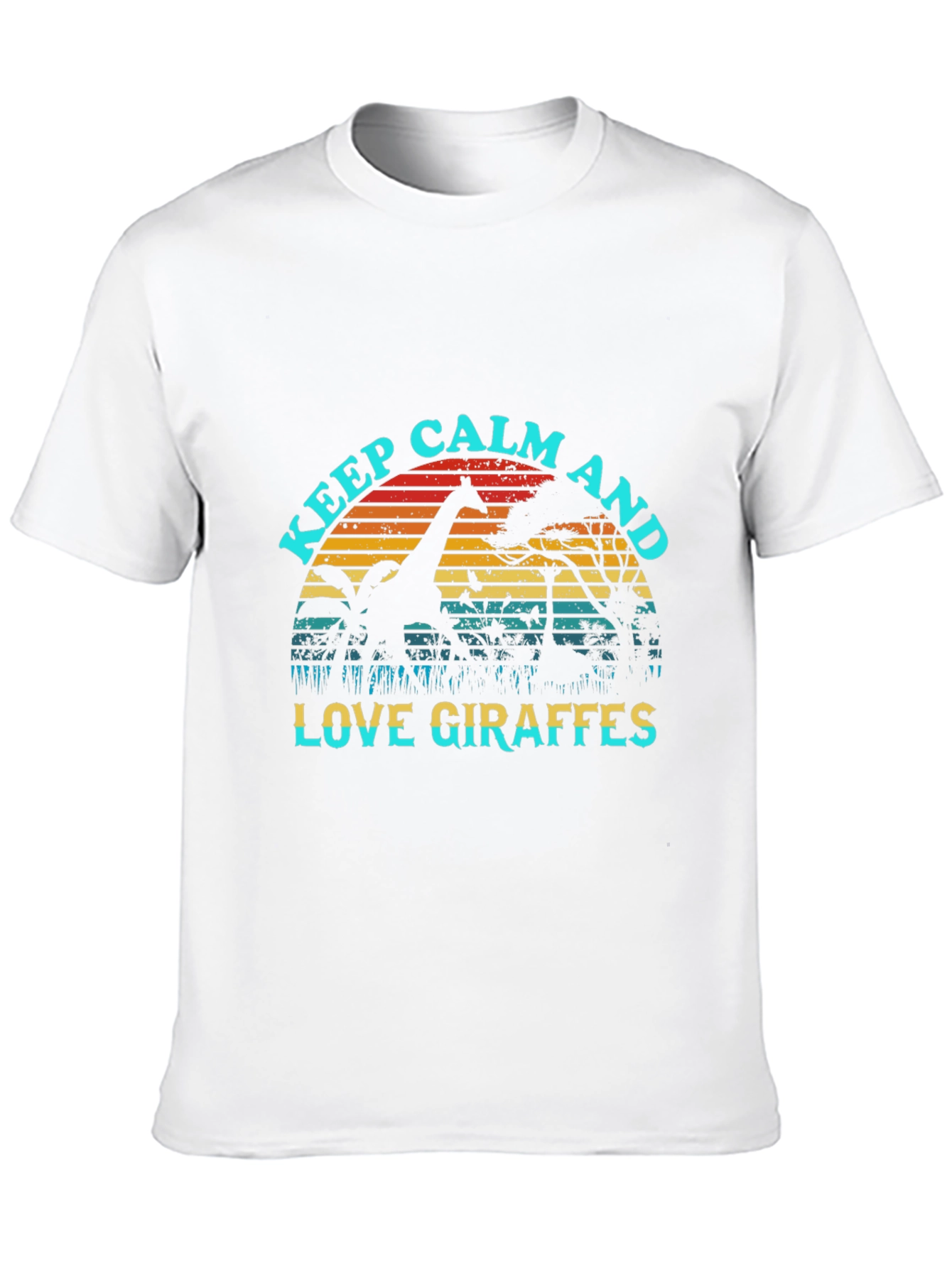 Keep Calm Love Giraffes Graphic Tee