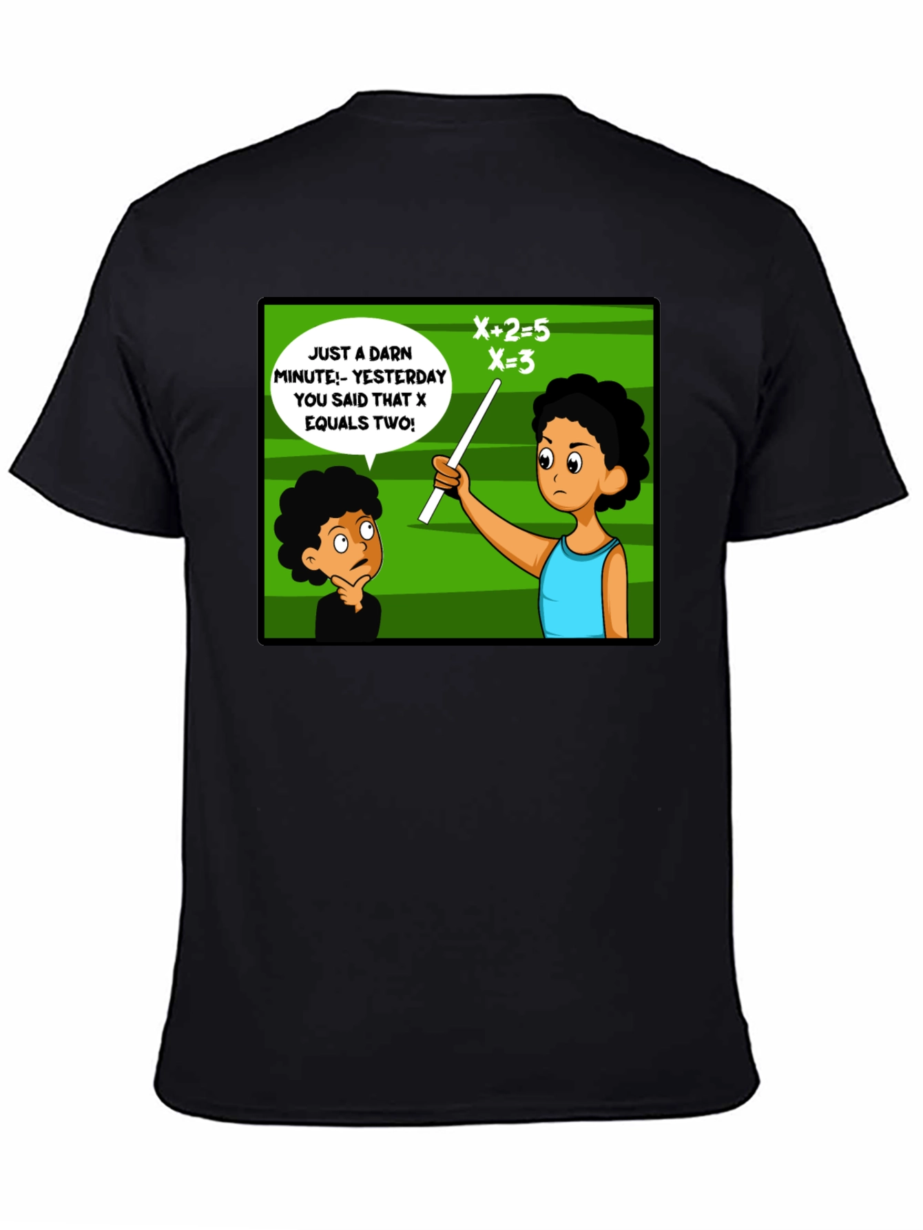 Funny Math Teacher T-Shirt - X Equals Two!