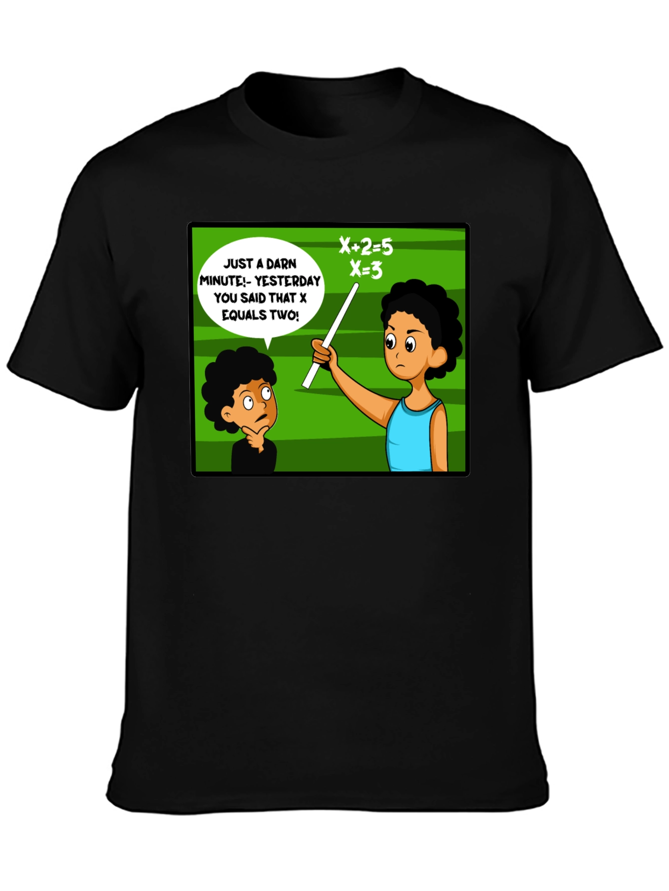 Funny Math Teacher T-Shirt - X Equals Two!
