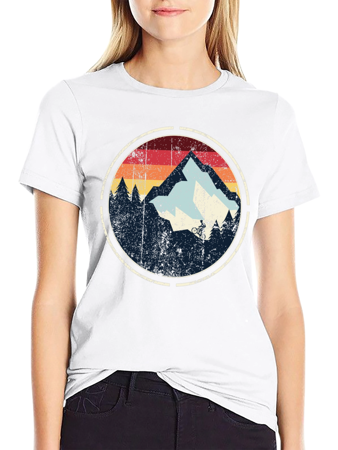 Mountain Biking Retro Graphic T-Shirt