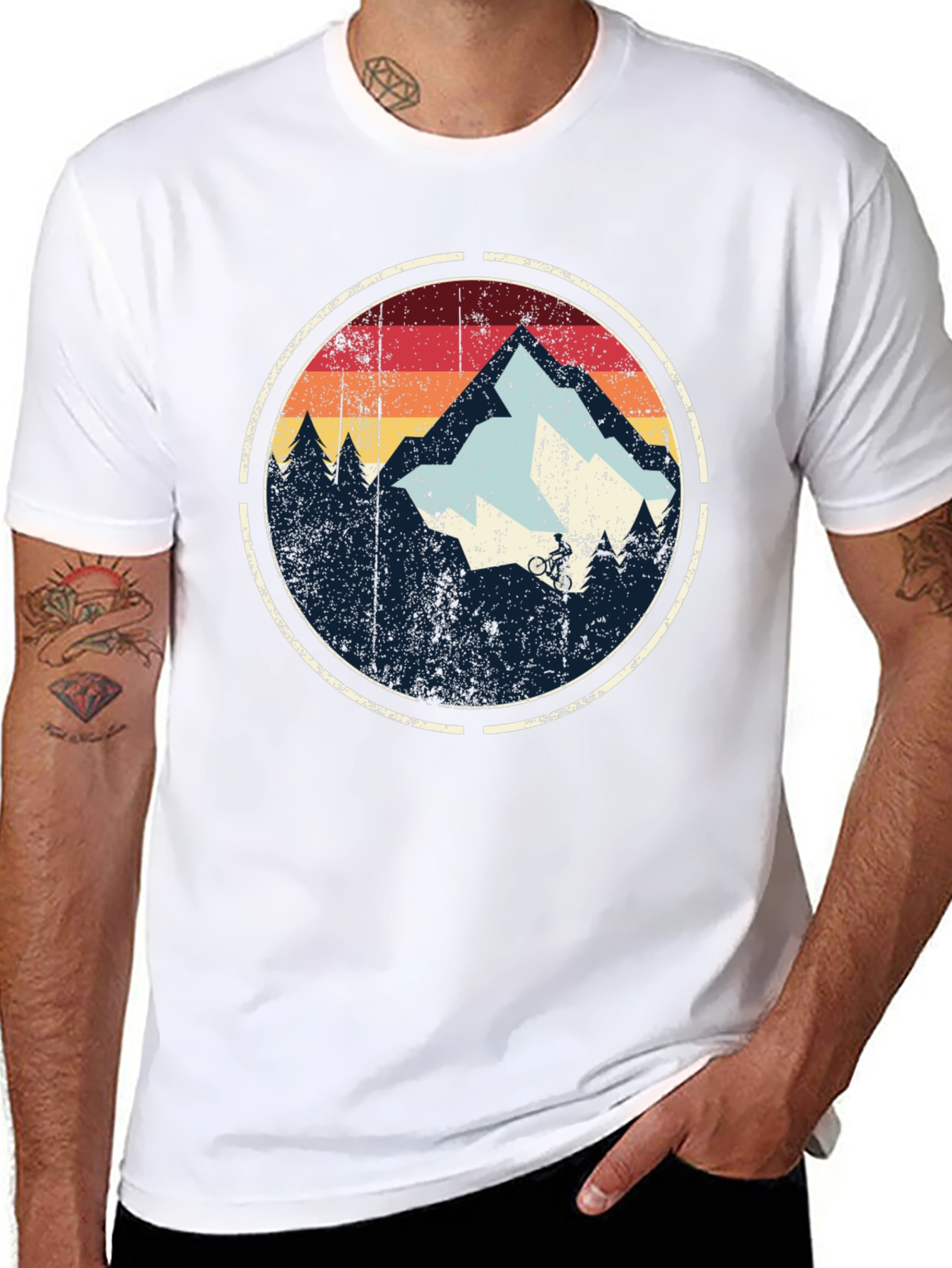 Mountain Biking Retro Graphic T-Shirt