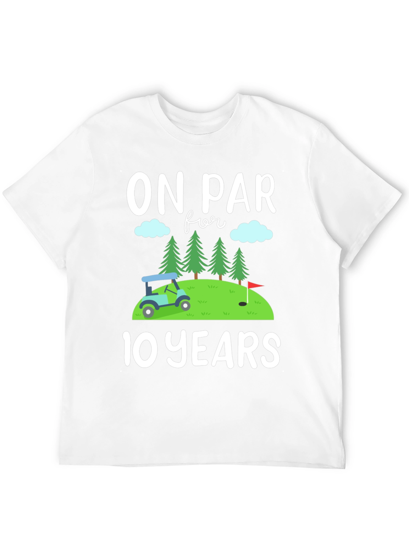 On Par for 10 Years Golfing Tee