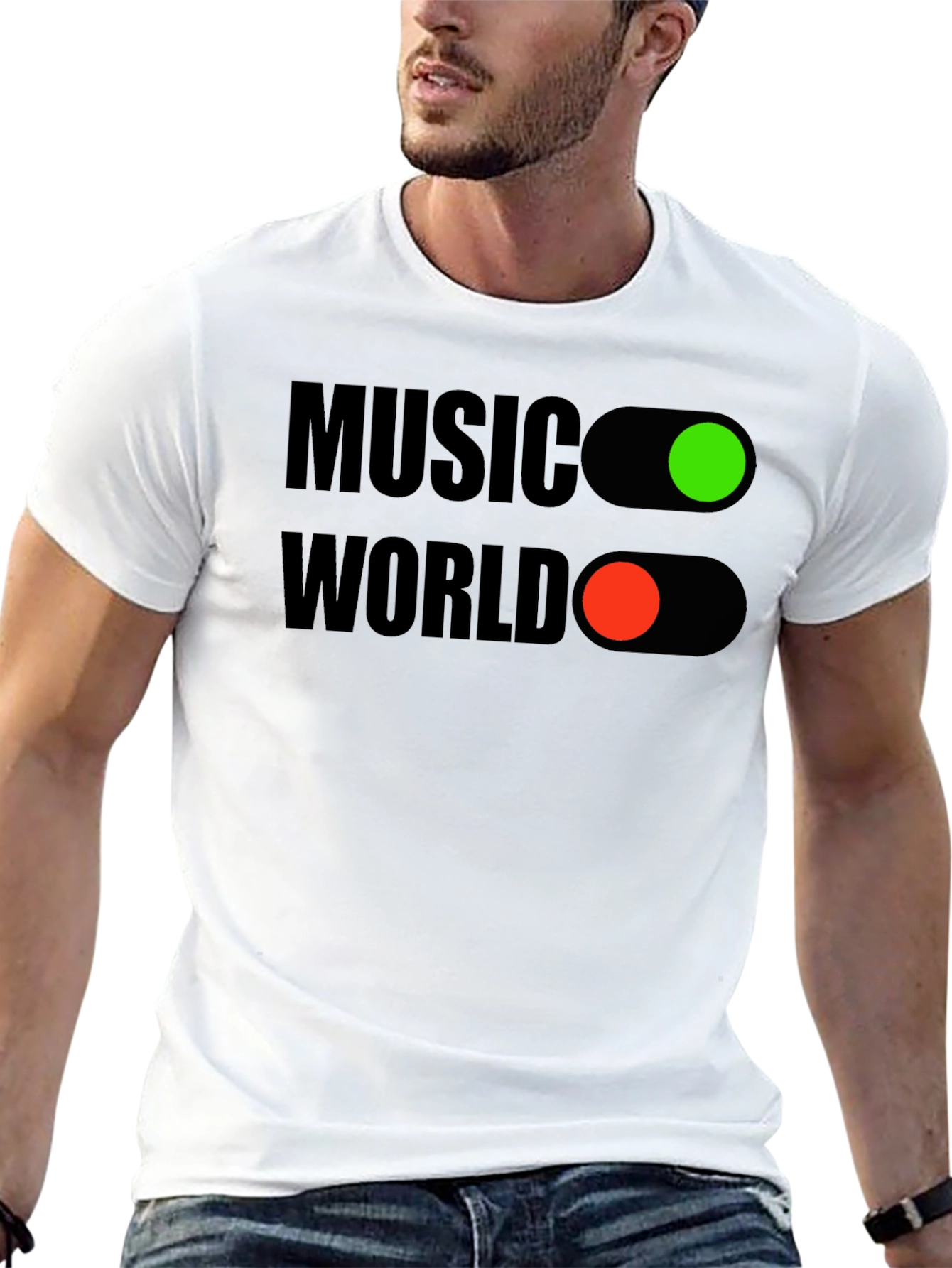 Music World On/Off Graphic T-Shirt