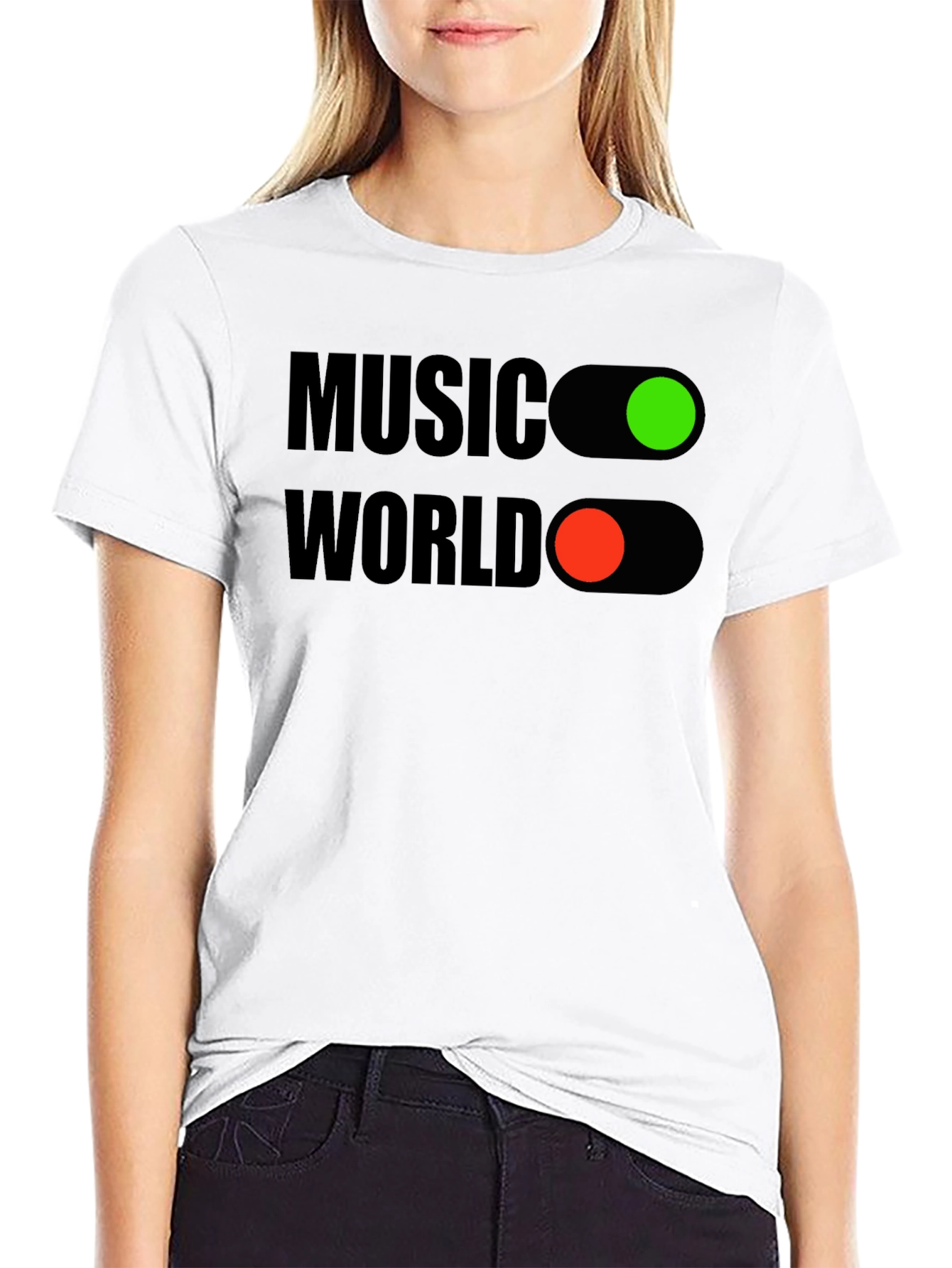 Music World On/Off Graphic T-Shirt