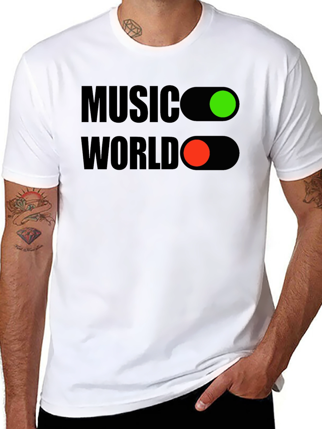 Music World On/Off Graphic T-Shirt