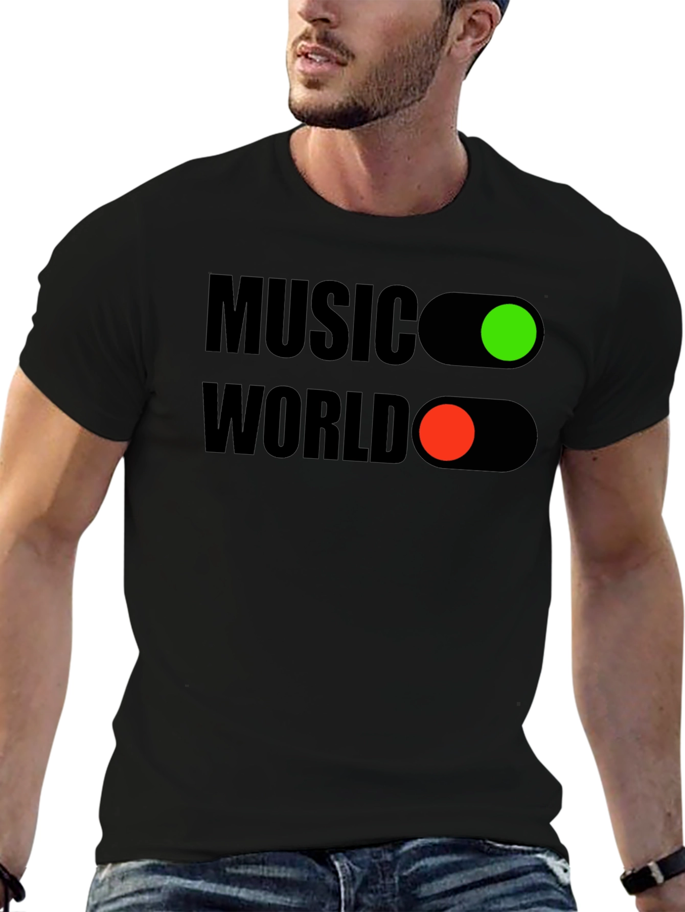 Music World On/Off Graphic T-Shirt