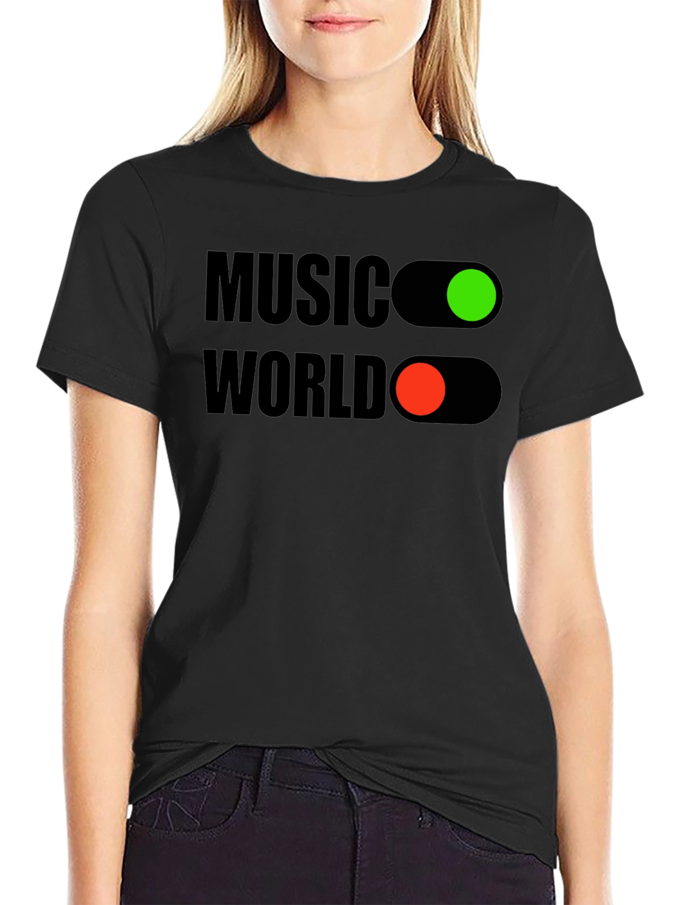 Music World On/Off Graphic T-Shirt