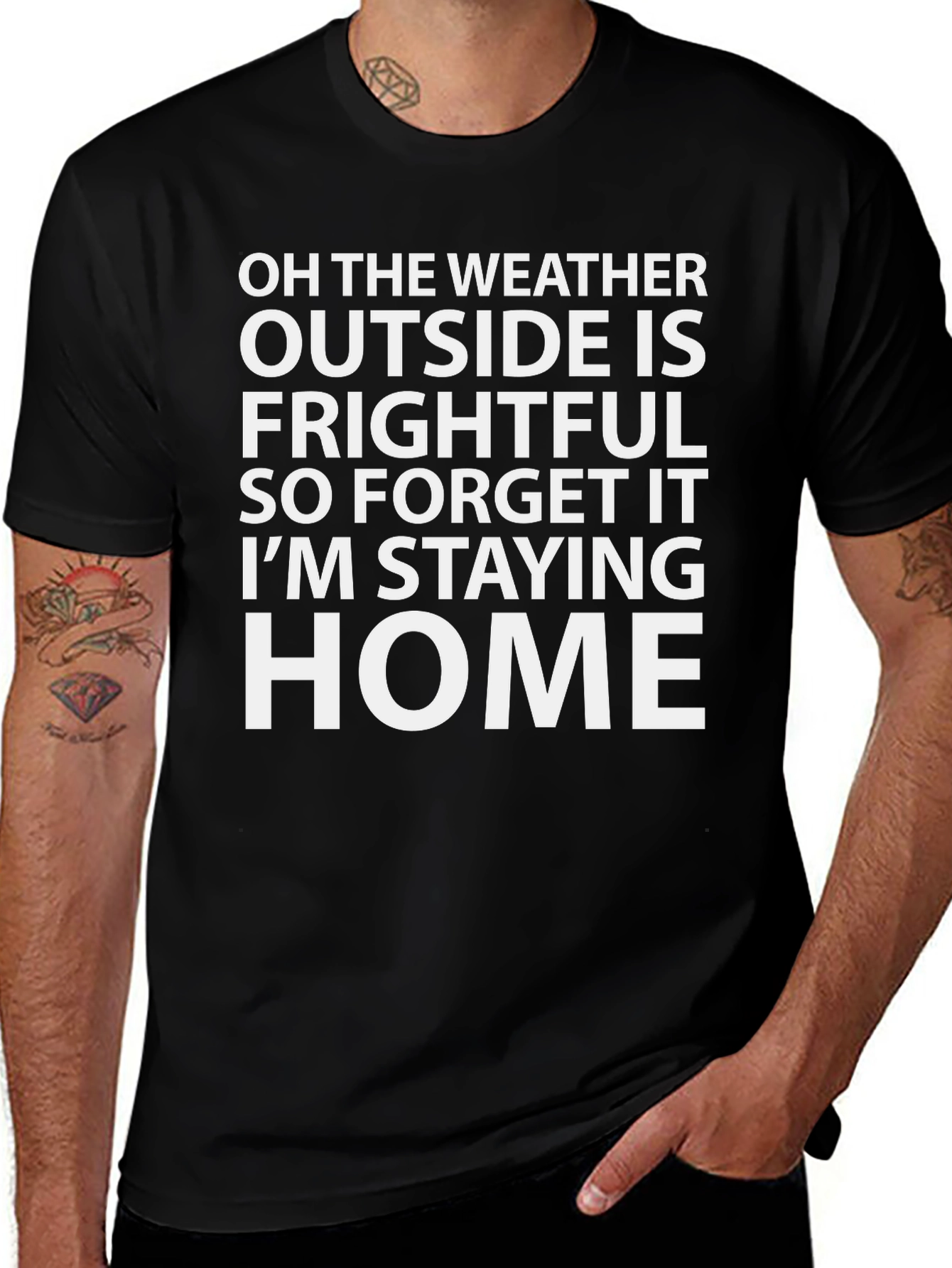 Funny Weather Frightful Stay Home T-Shirt
