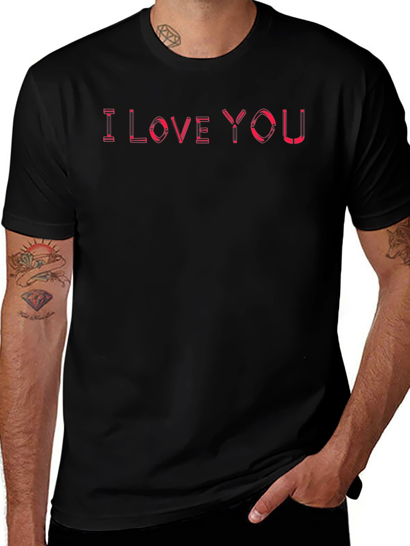 I Love You Graphic Tee - Black T-Shirt
