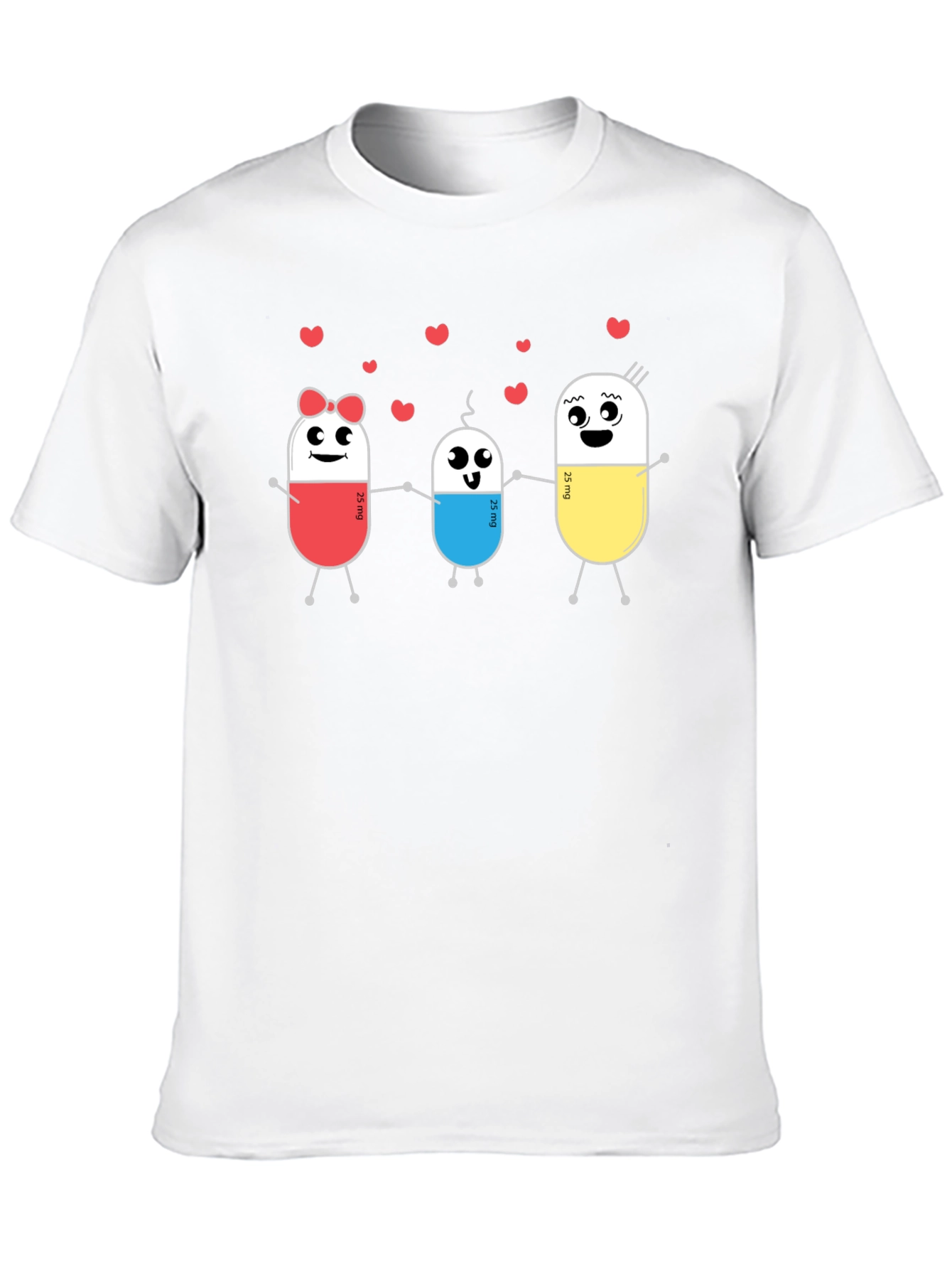 Cute Pill Family Black T-Shirt