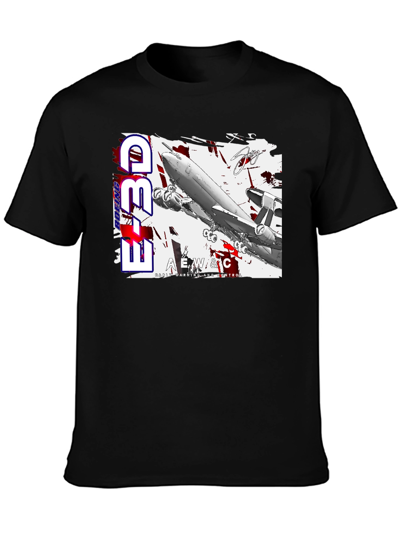 E-3D Boeing AEW&C T-Shirt - Black
