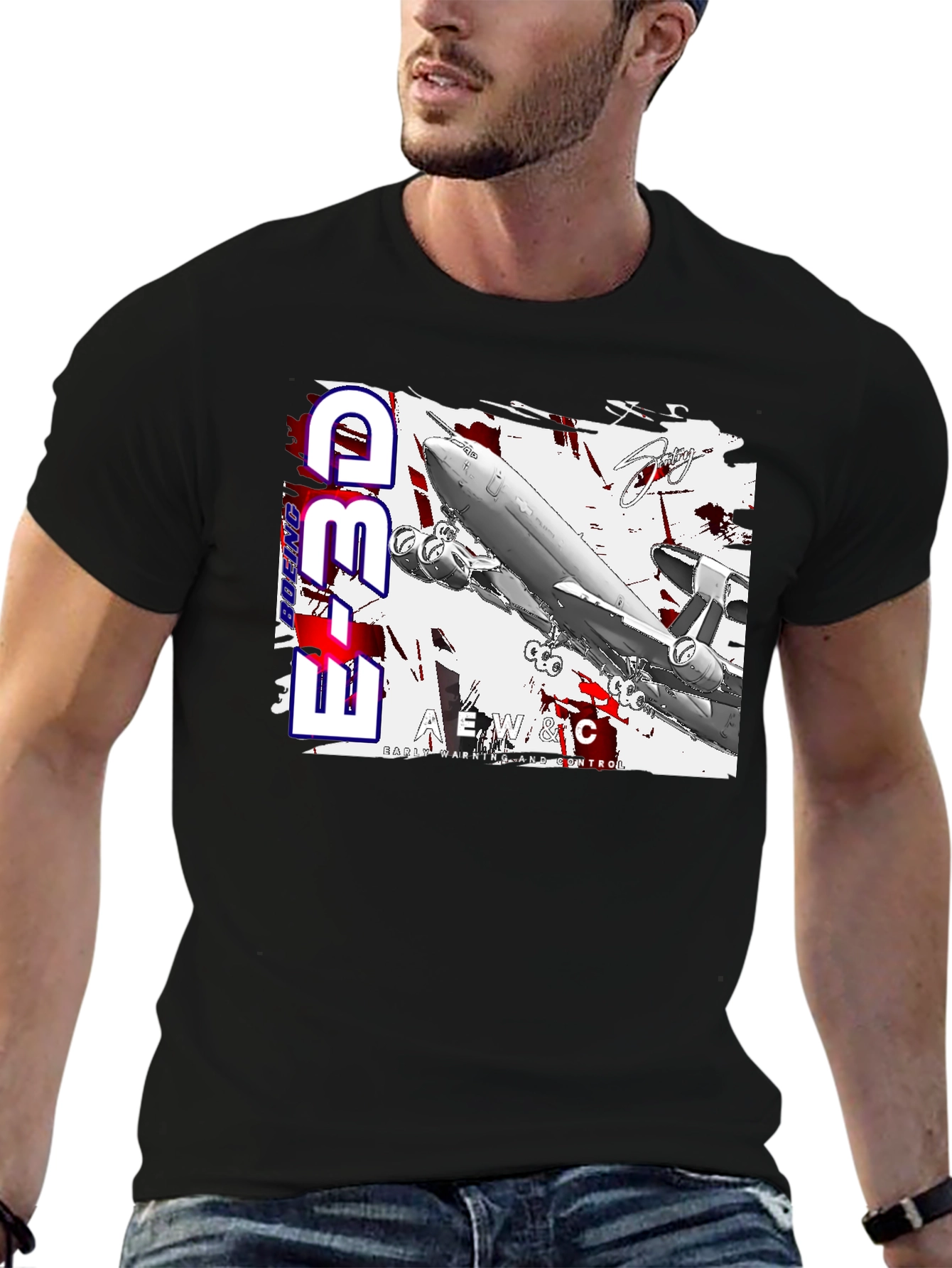 E-3D Boeing AEW&C T-Shirt - Black