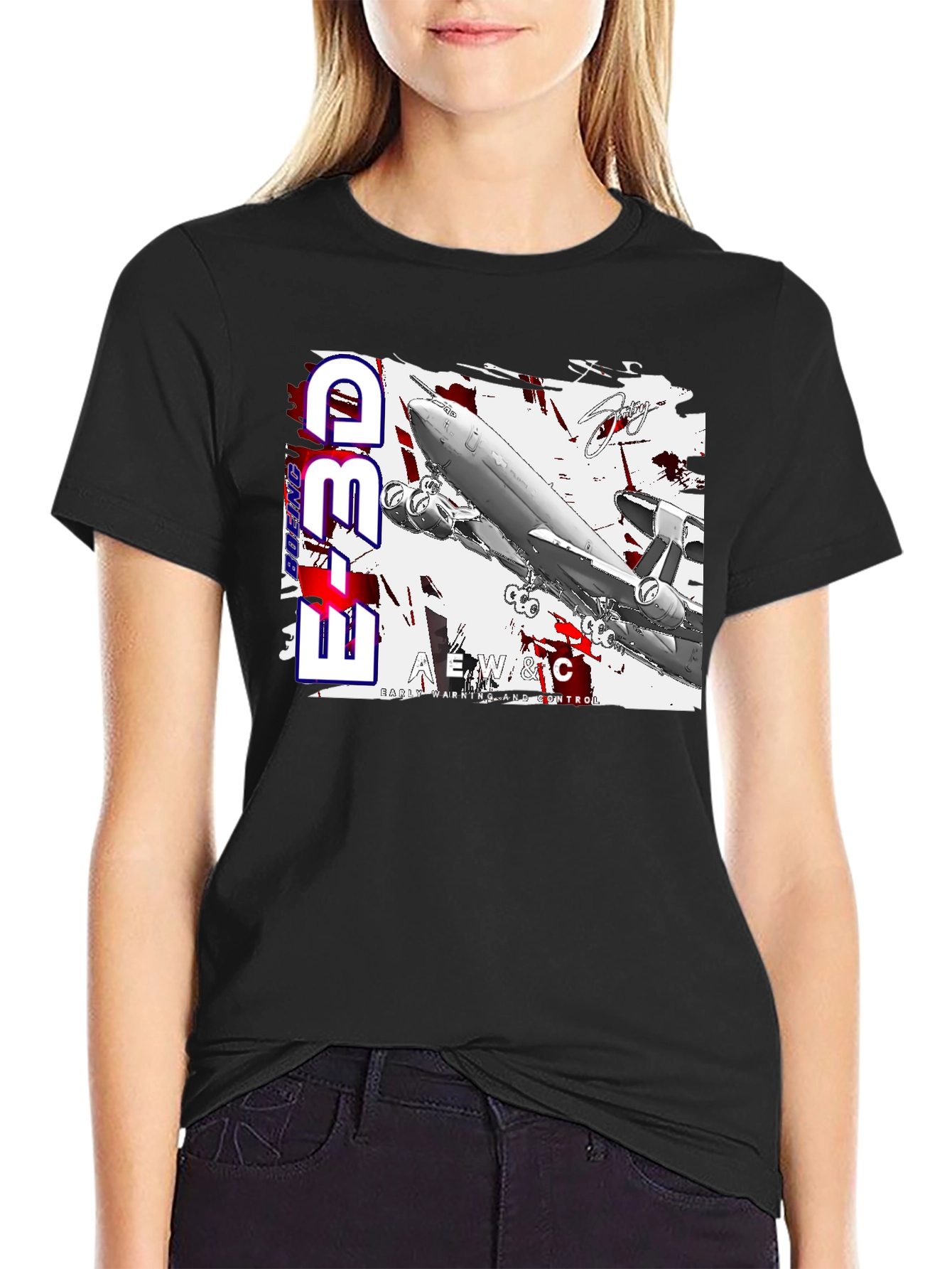 E-3D Boeing AEW&C T-Shirt - Black