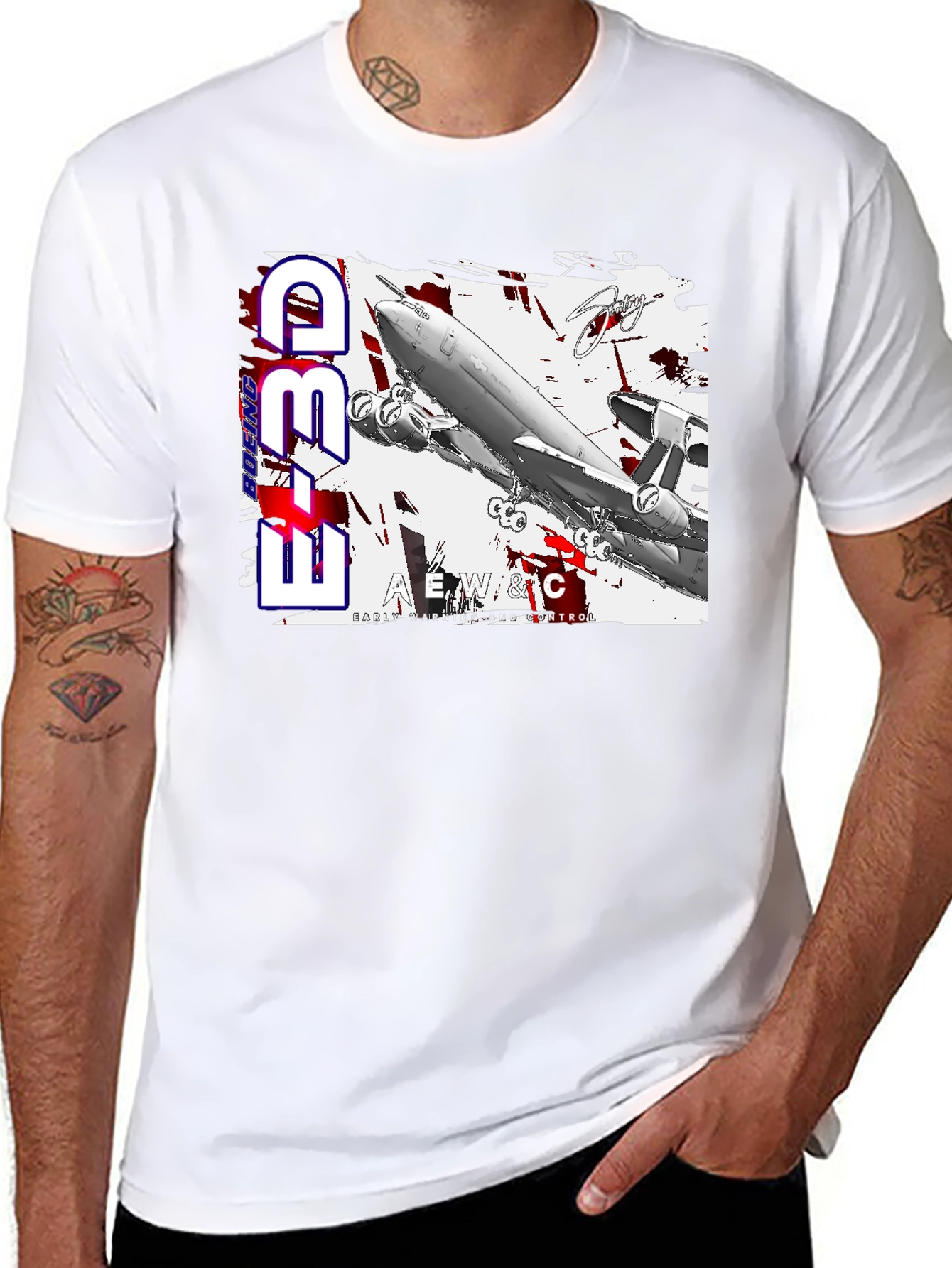 E-3D Boeing AEW&C T-Shirt - Black