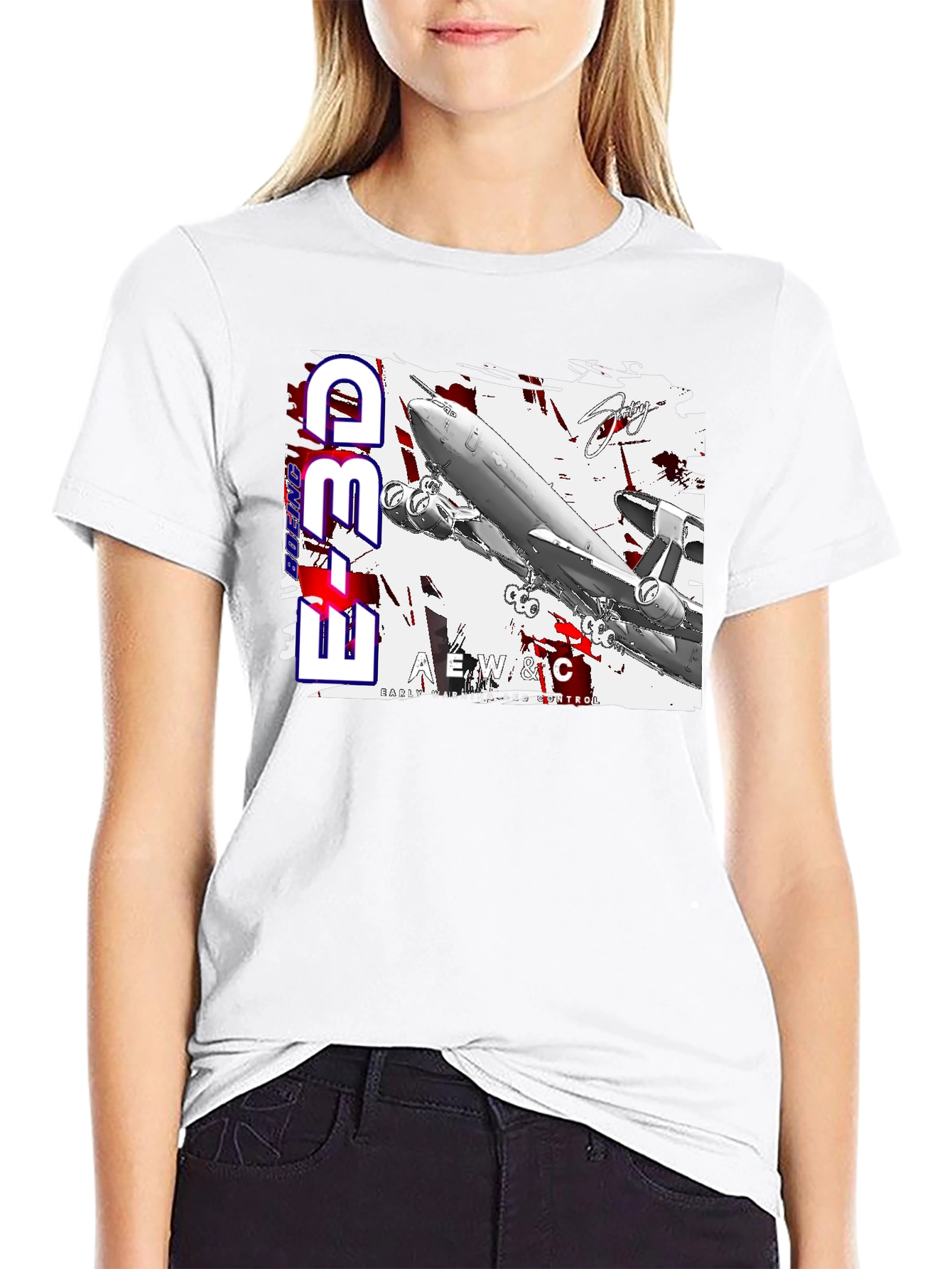 E-3D Boeing AEW&C T-Shirt - Black