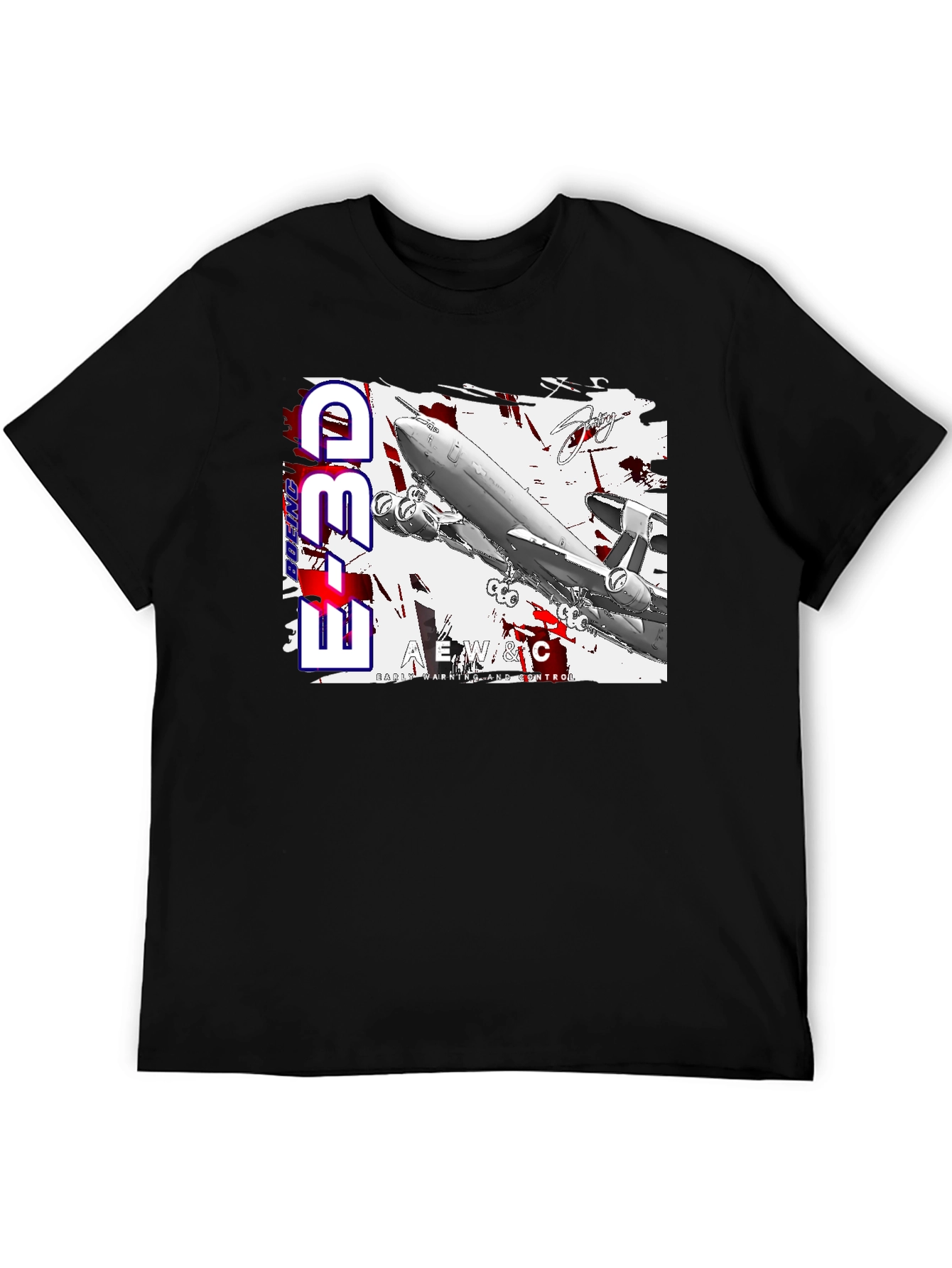 E-3D Boeing AEW&C T-Shirt - Black