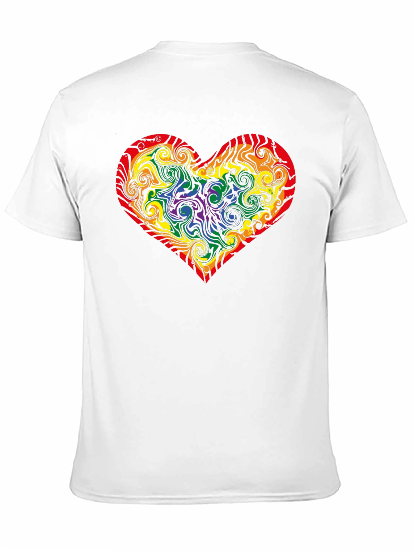 Rainbow Heart Swirl T-Shirt - Pride Apparel